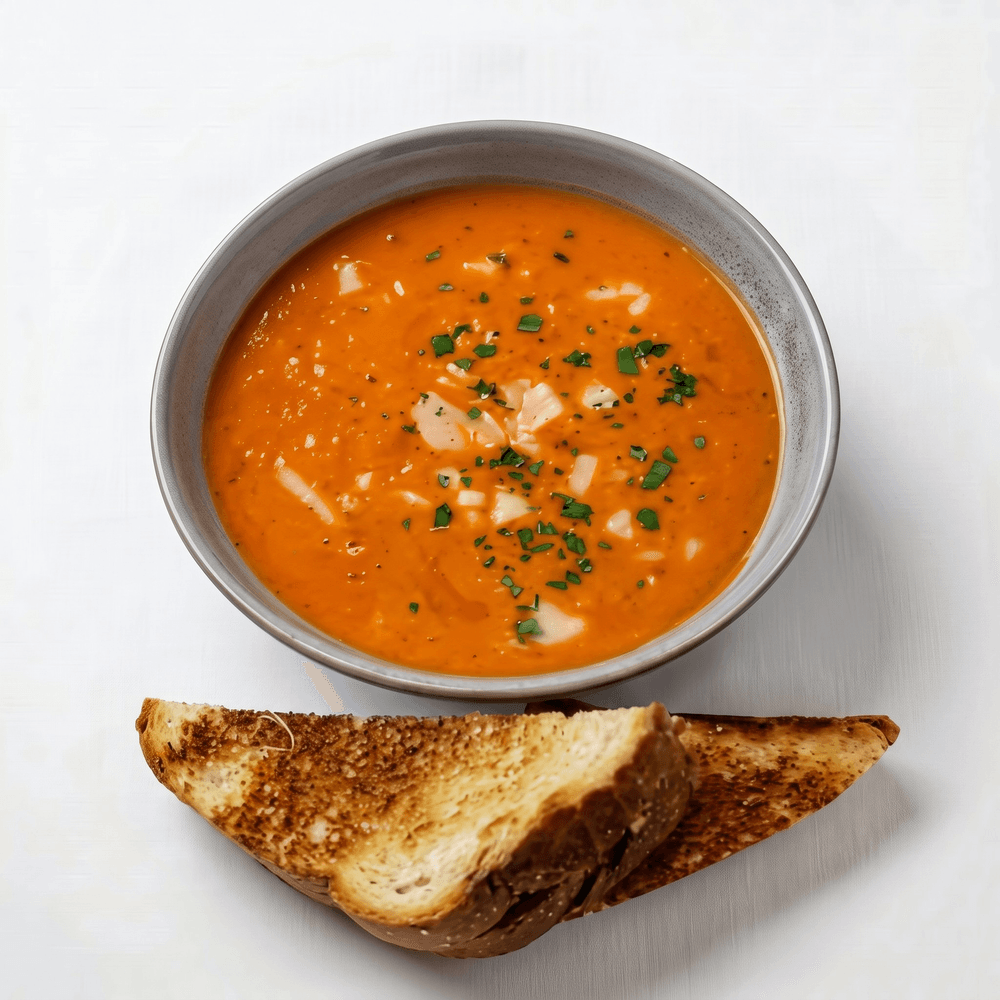 Tomato Basil Soup & Grilled Cheese