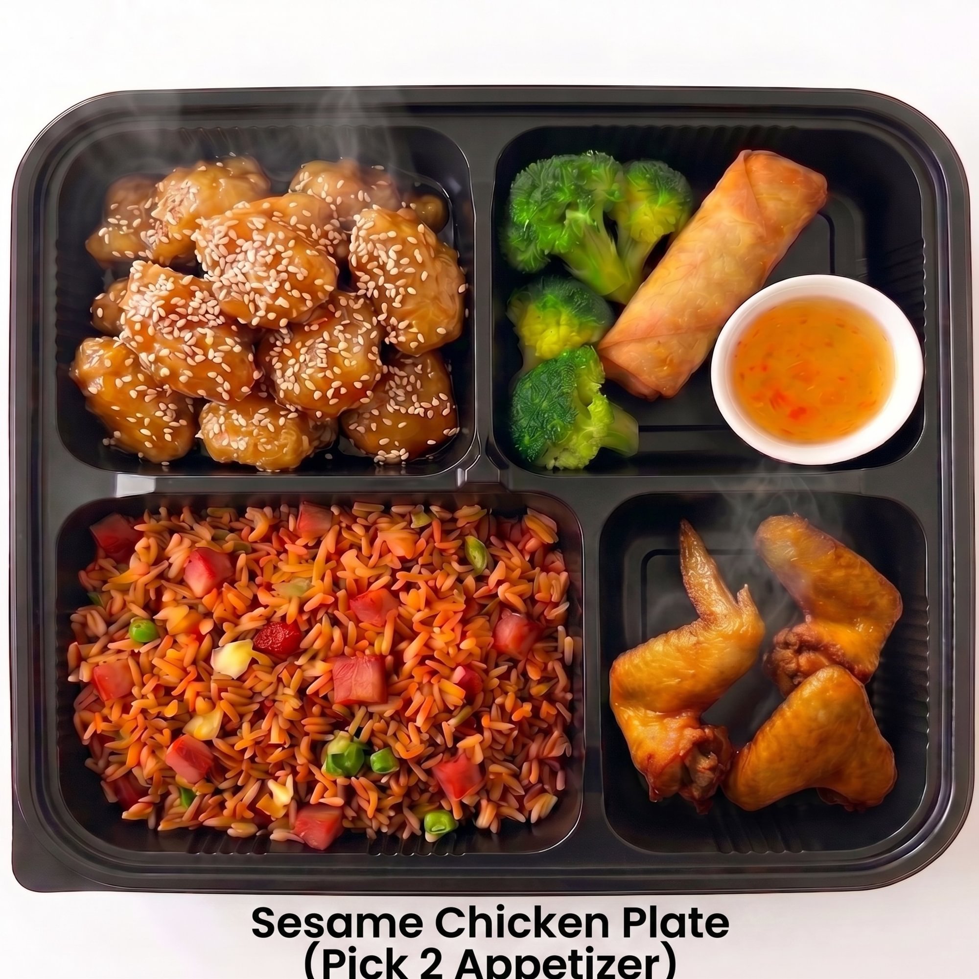 Sesame Chicken Plate (Pick 2 Appetizer)