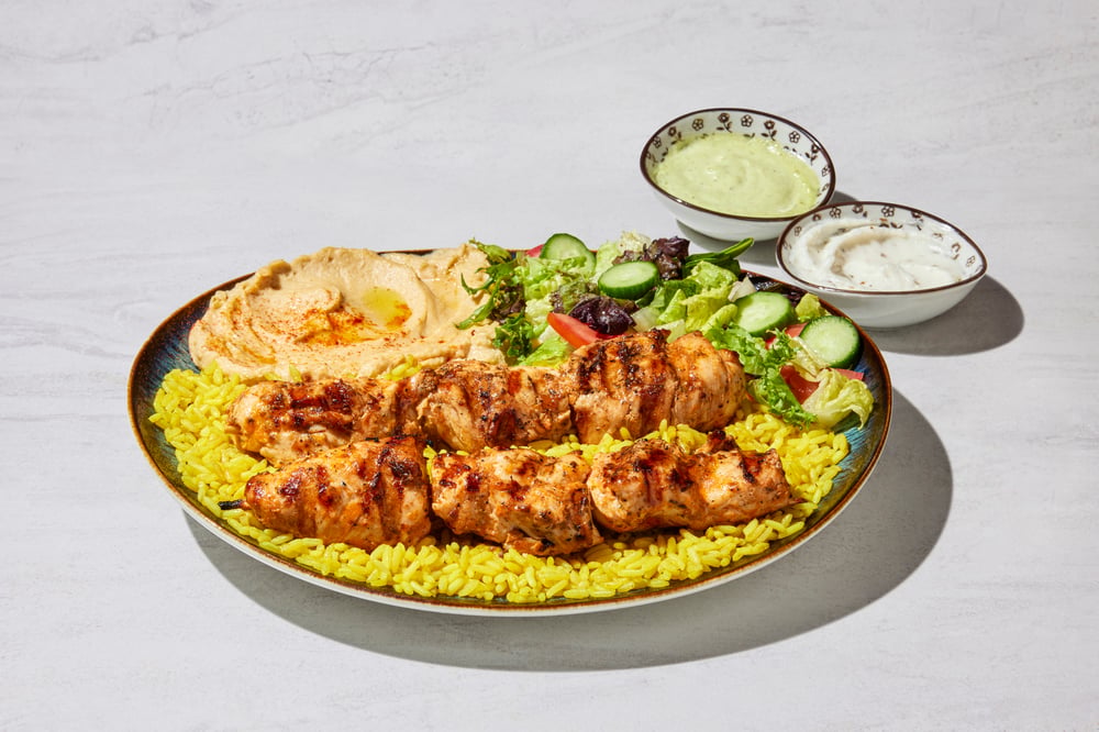 3. Chicken Kabob Plate