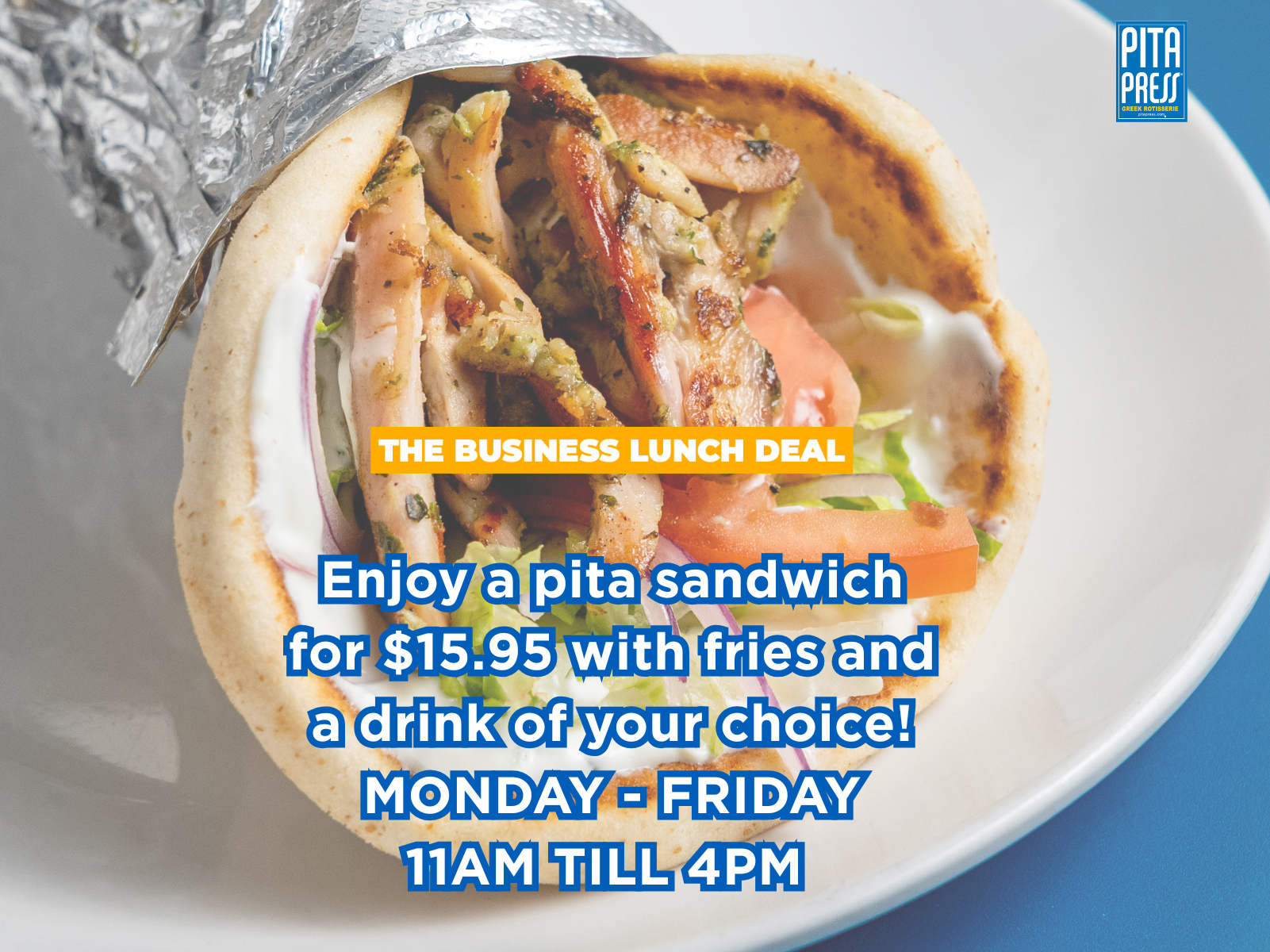 Lunch Deal Lamb and Beef Pita