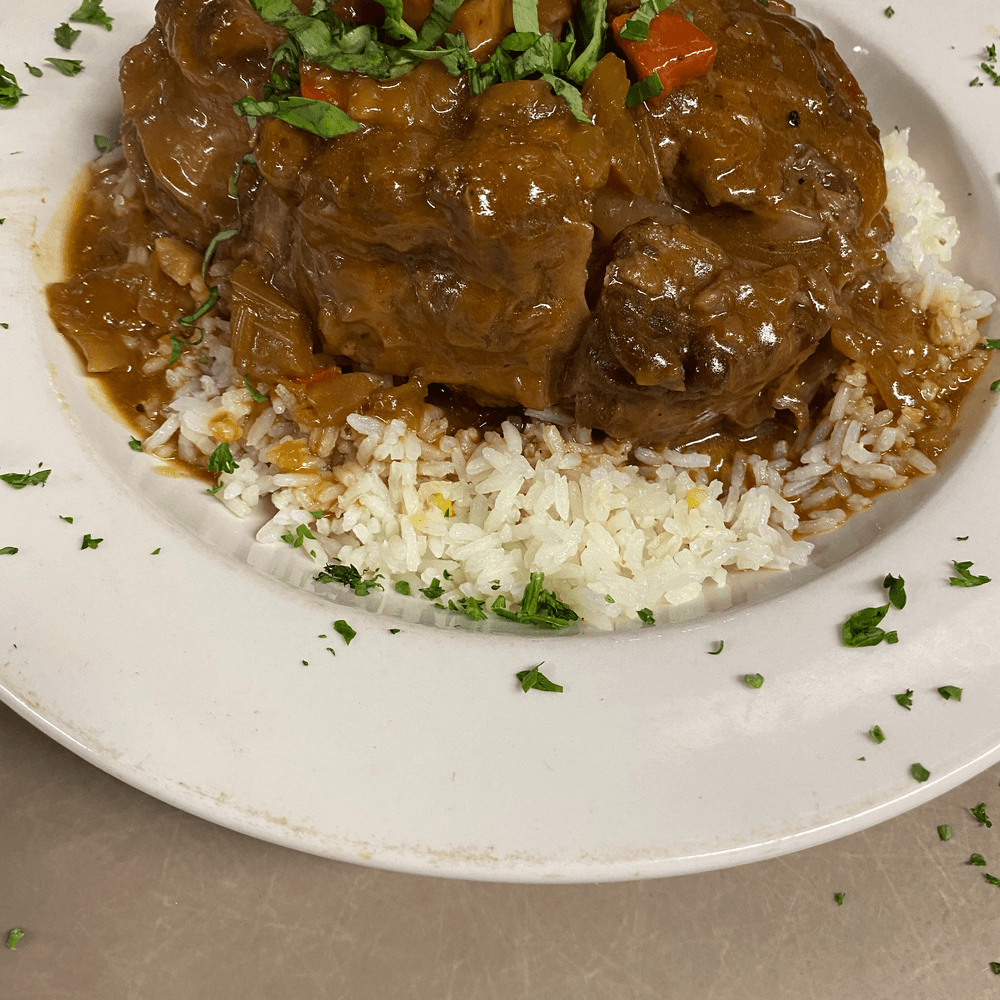 Veal Osso Buco Over Rice
