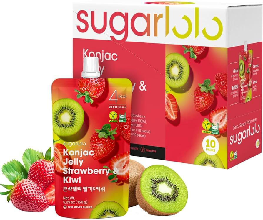 Sugarlolo Strawberry Kiwi Konjac Jelly