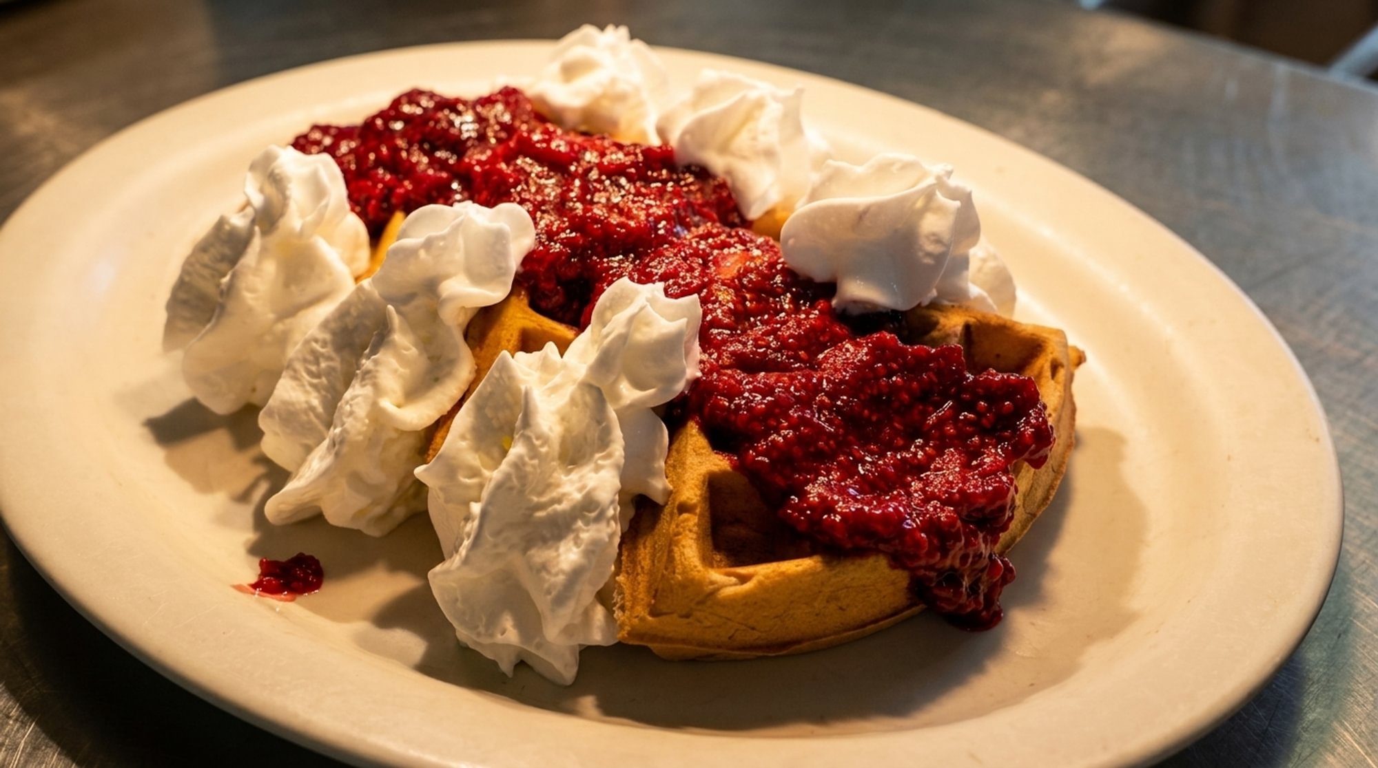 Fruit & Creme Waffles