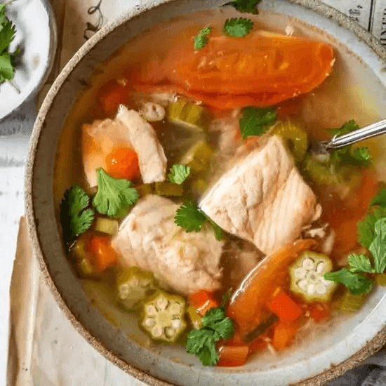 90 Salmon Sweet & Sour Soup / Cá Salmon