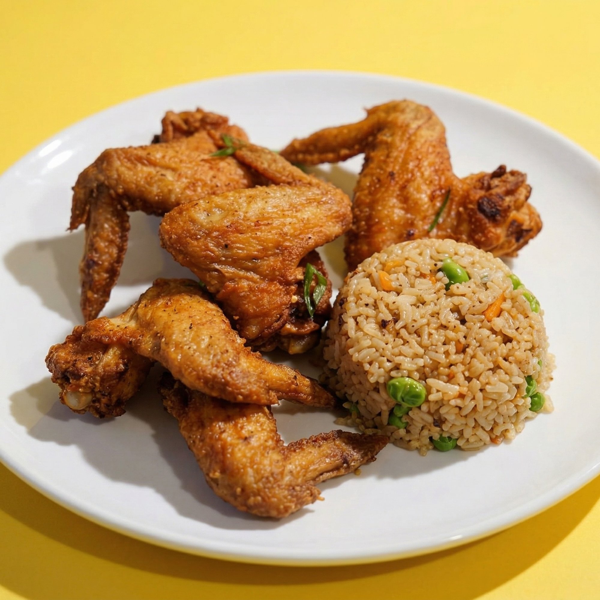 Chicken Wing (4) With House Fried Rice
