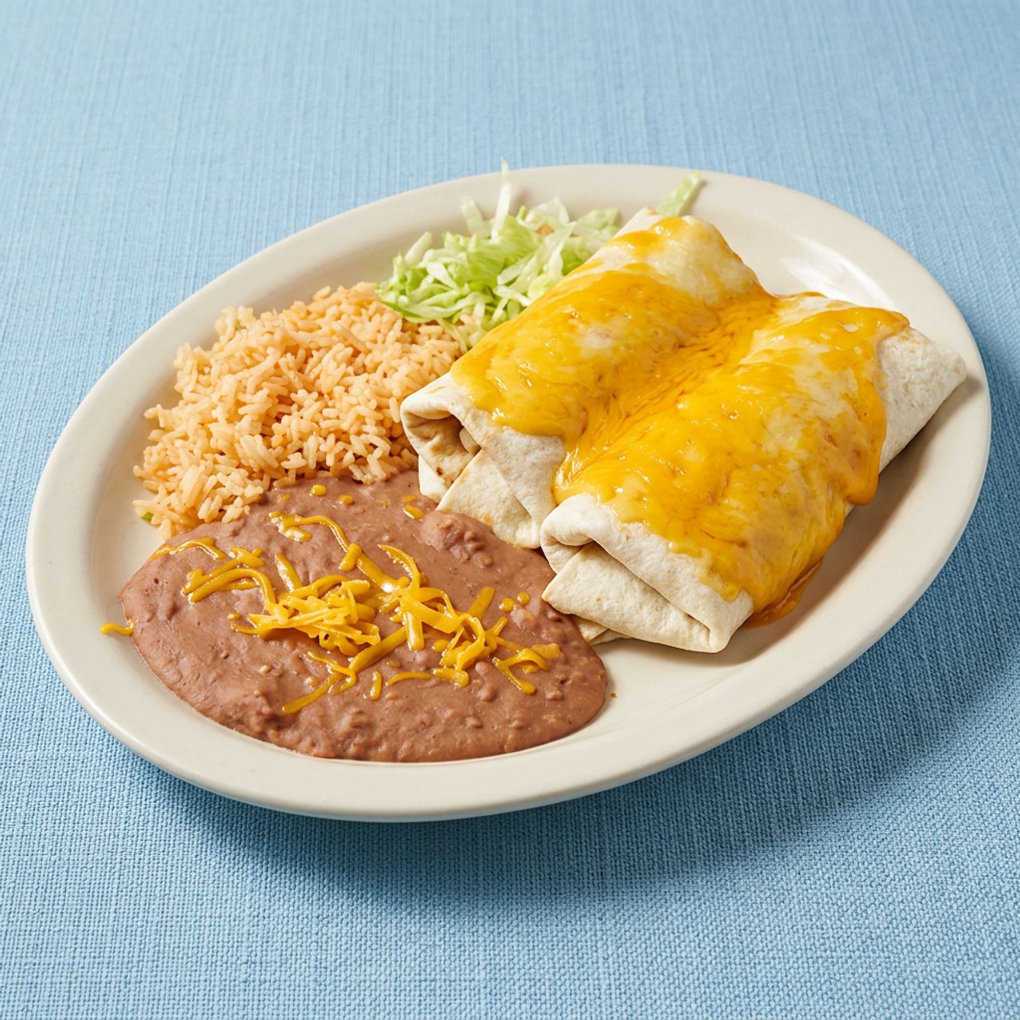 Bean Burritos with Cheese on Top