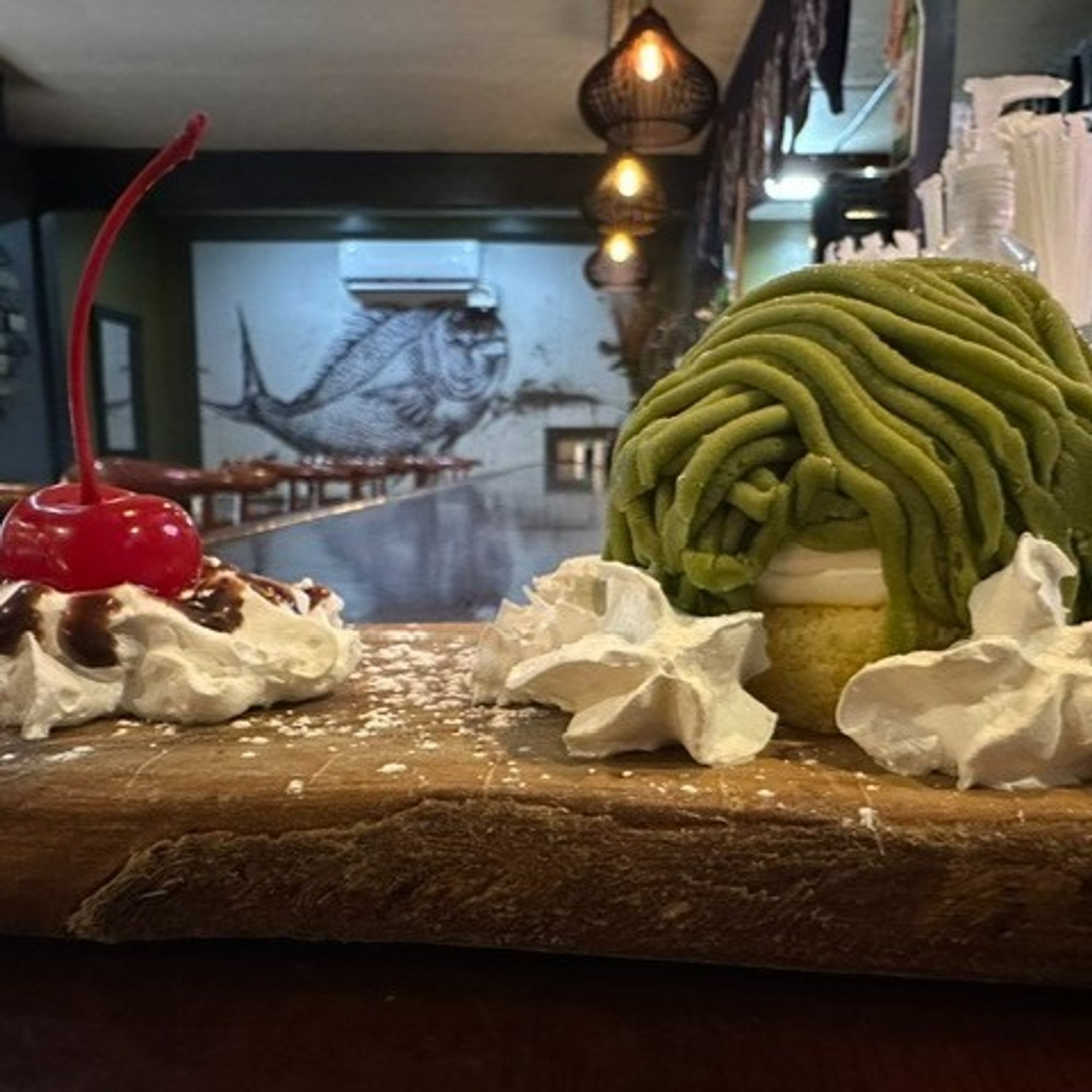 Matcha Mont Blanc Cake