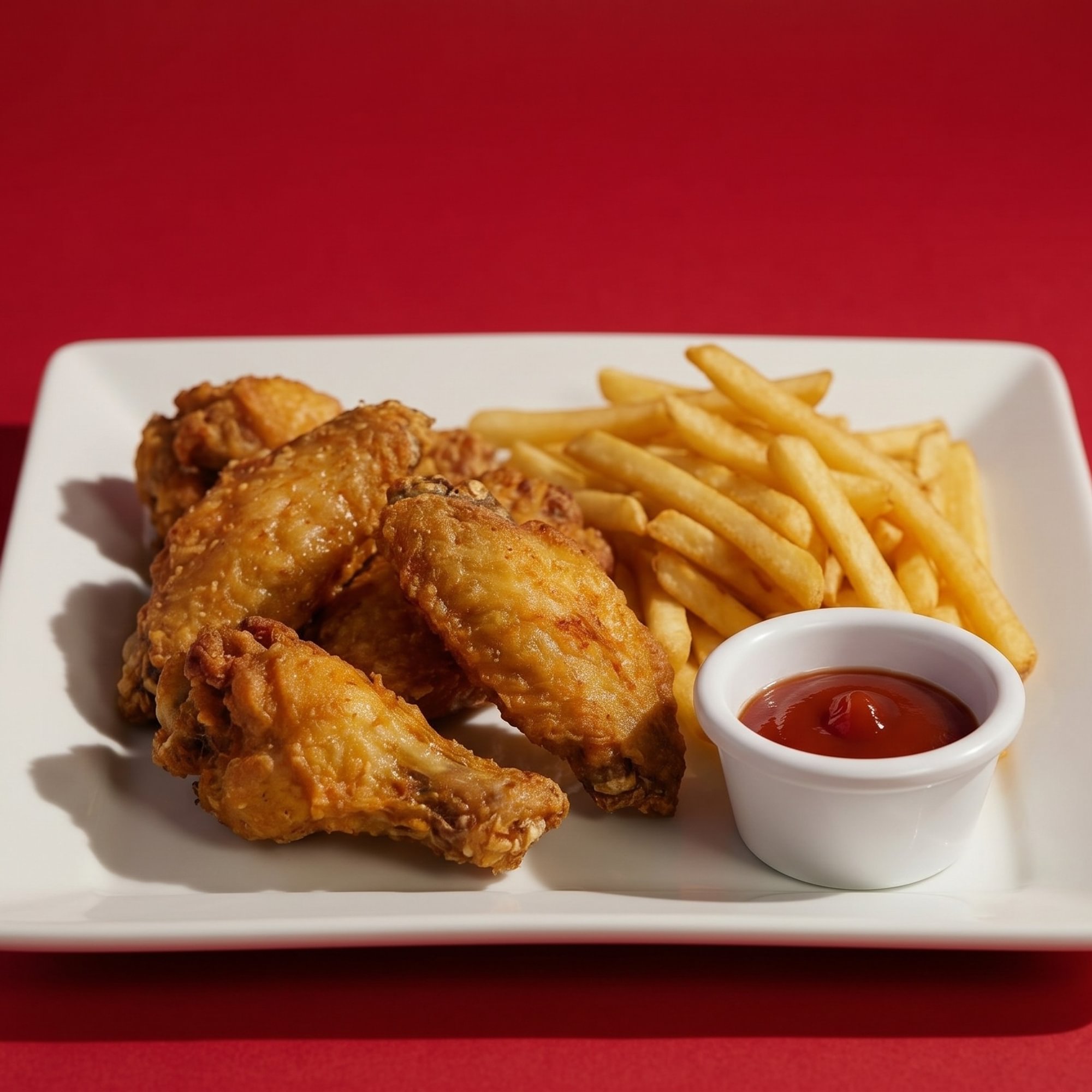 Chicken Wings and French Fries