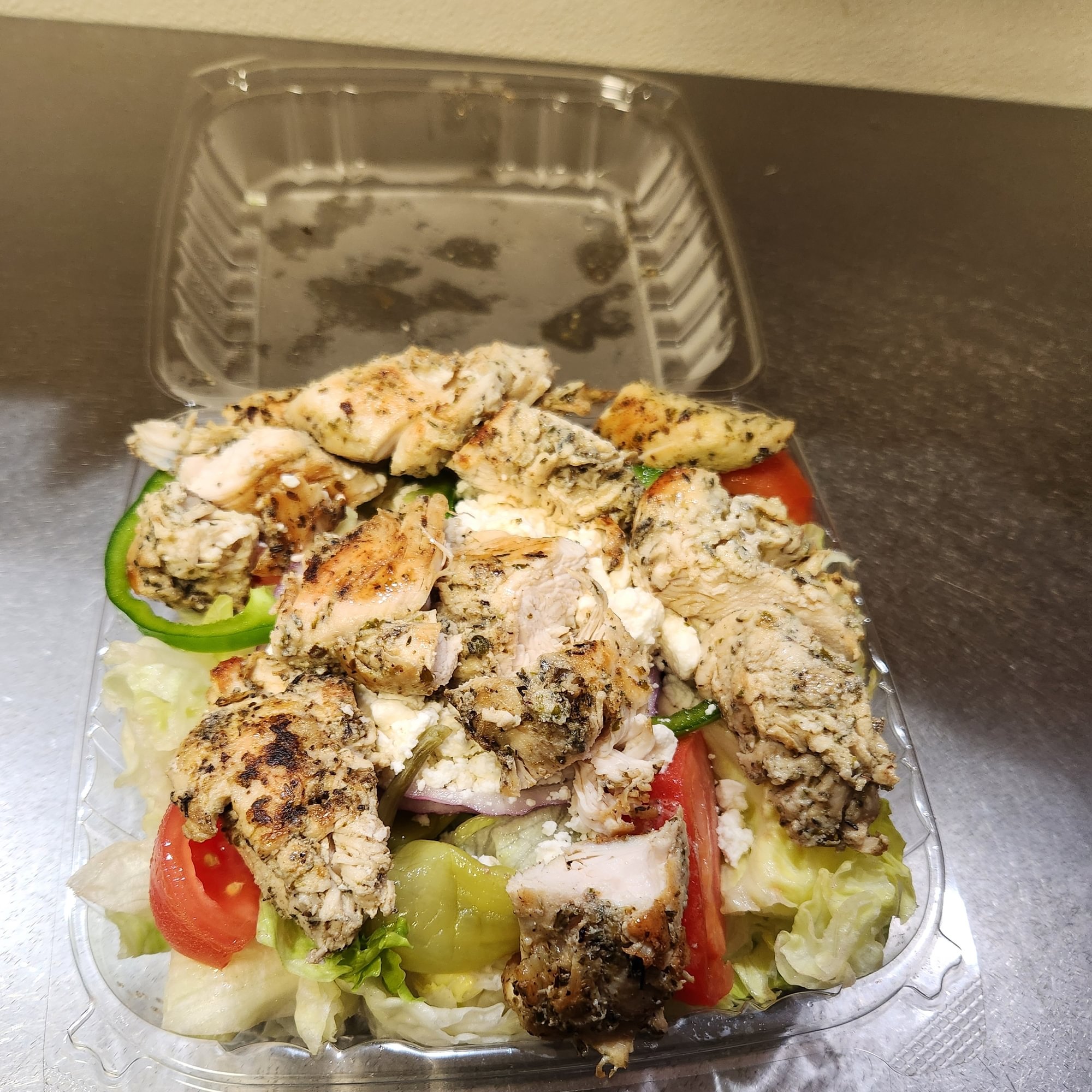 Grilled Chicken Kabob Salad