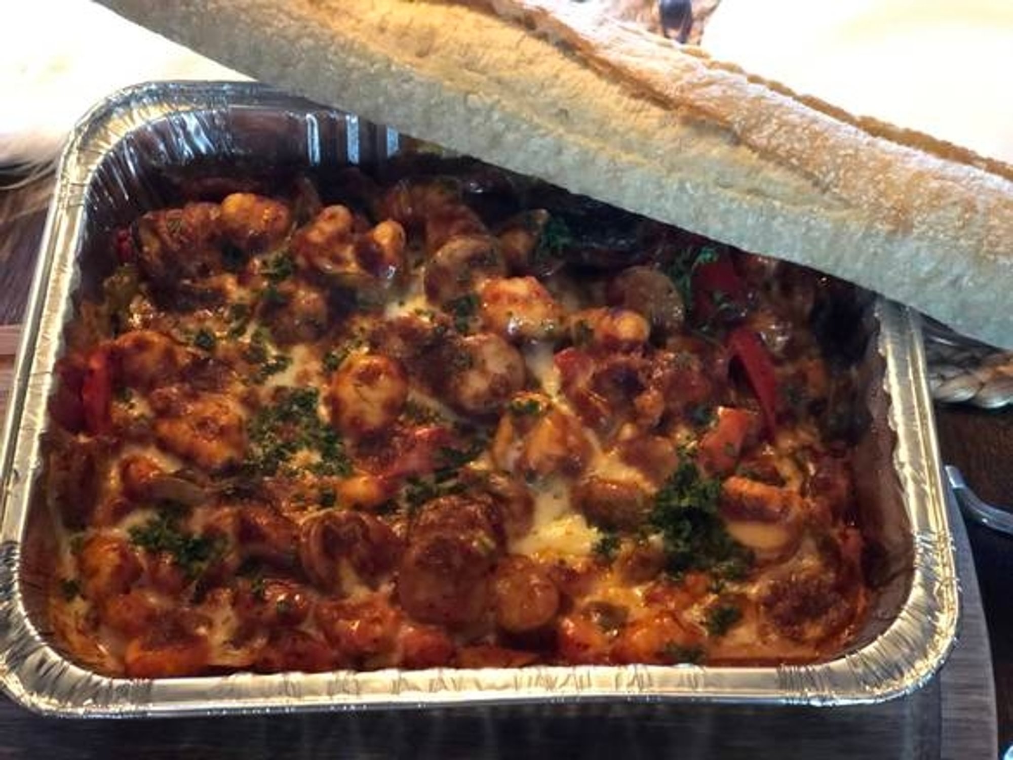 Spicy Sausage Gnocchi Pan. Serves 6-8 ppl