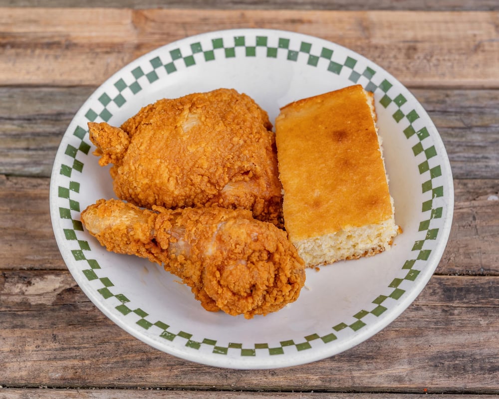 2pc (Leg & Thigh) + Cornbread