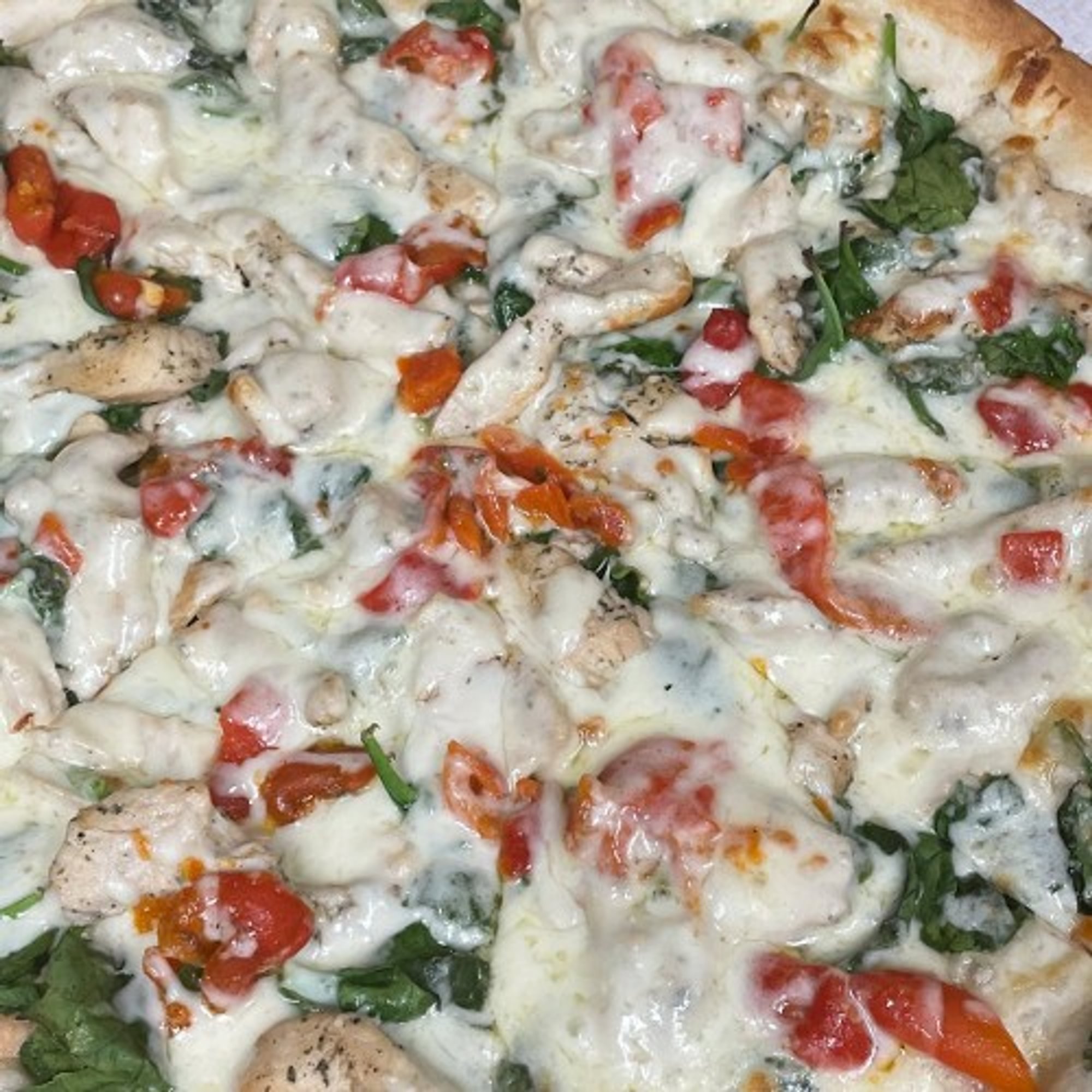 Chicken Roasted Peppers Pizza