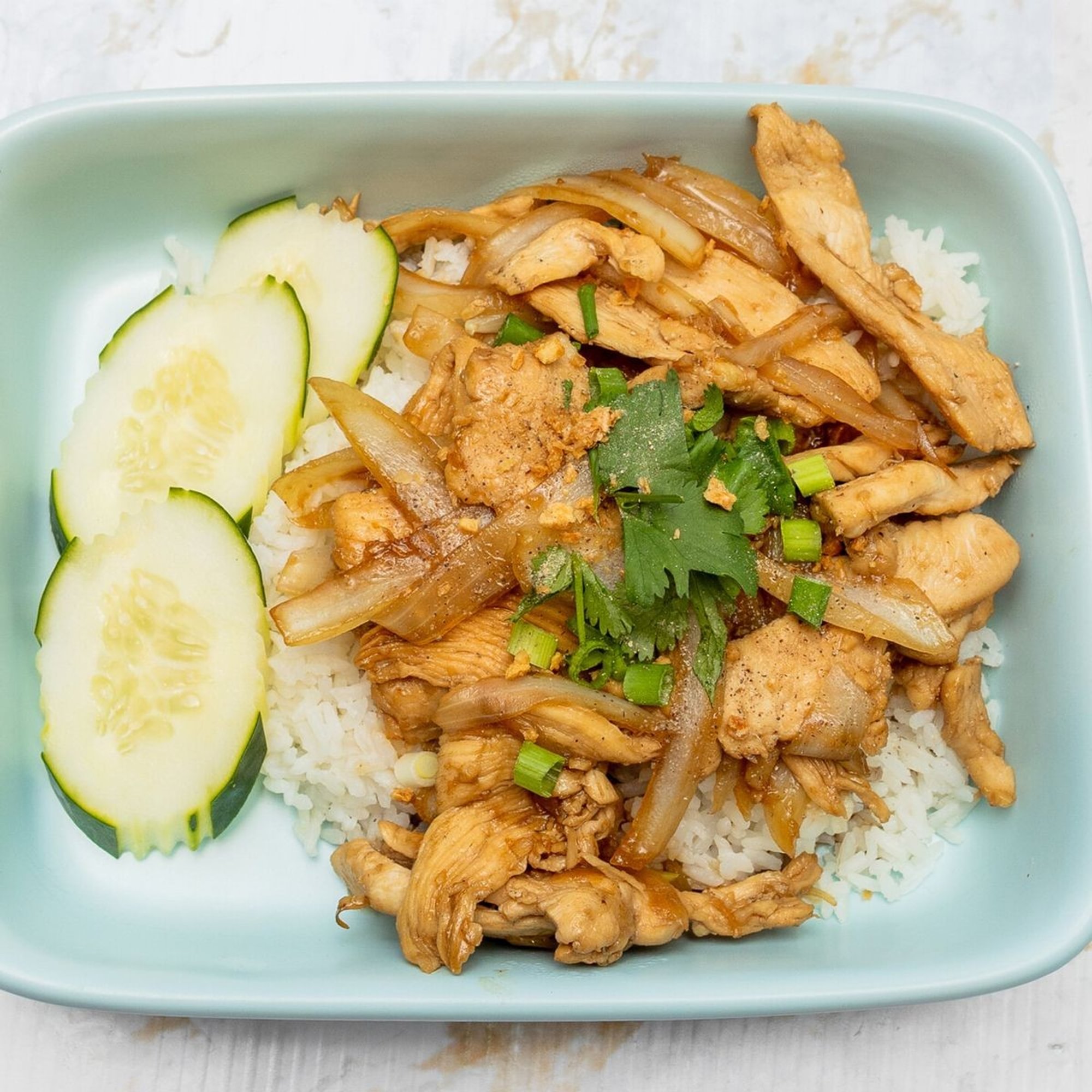 Crispy Chicken Over Rice
