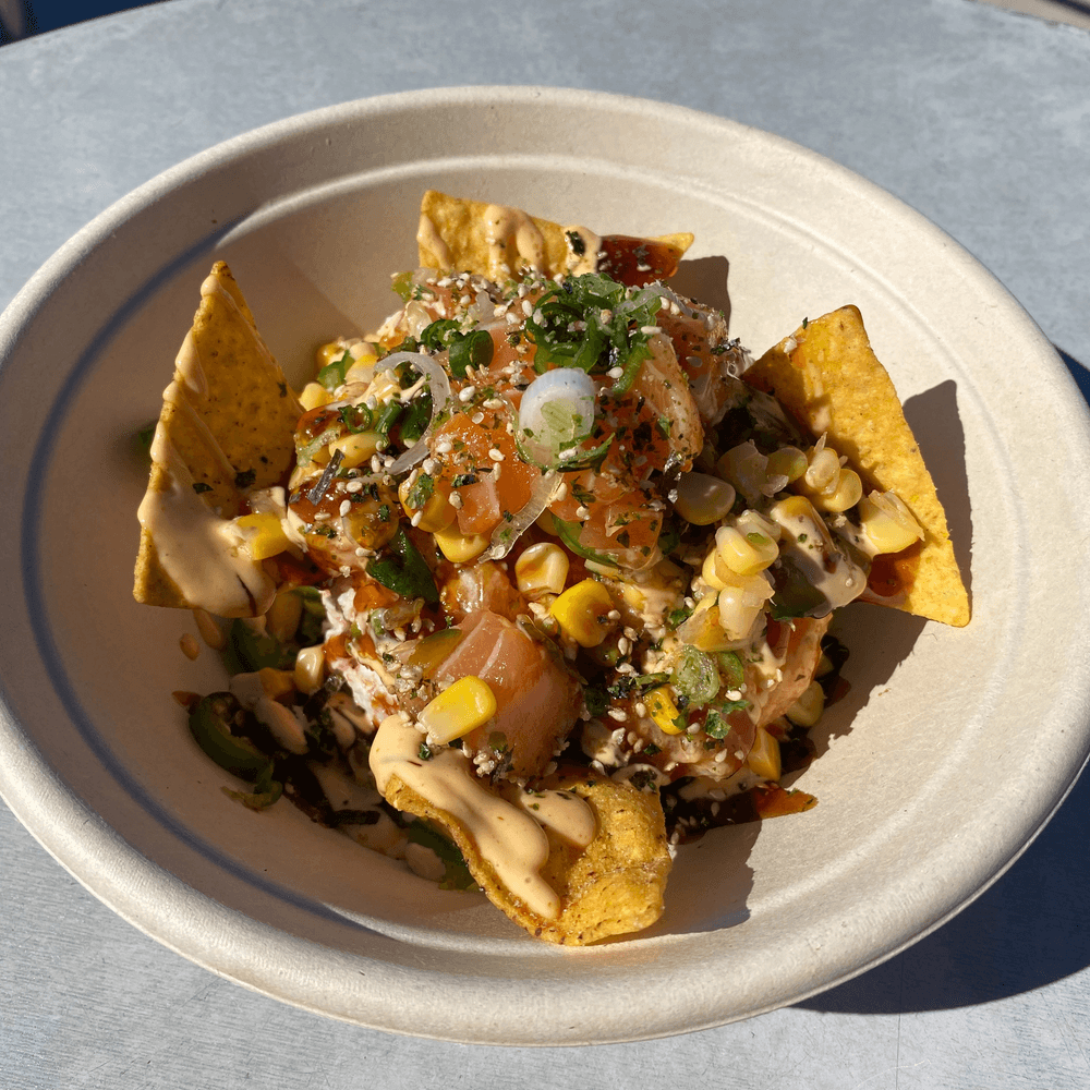 Spicy Salmon Nachos