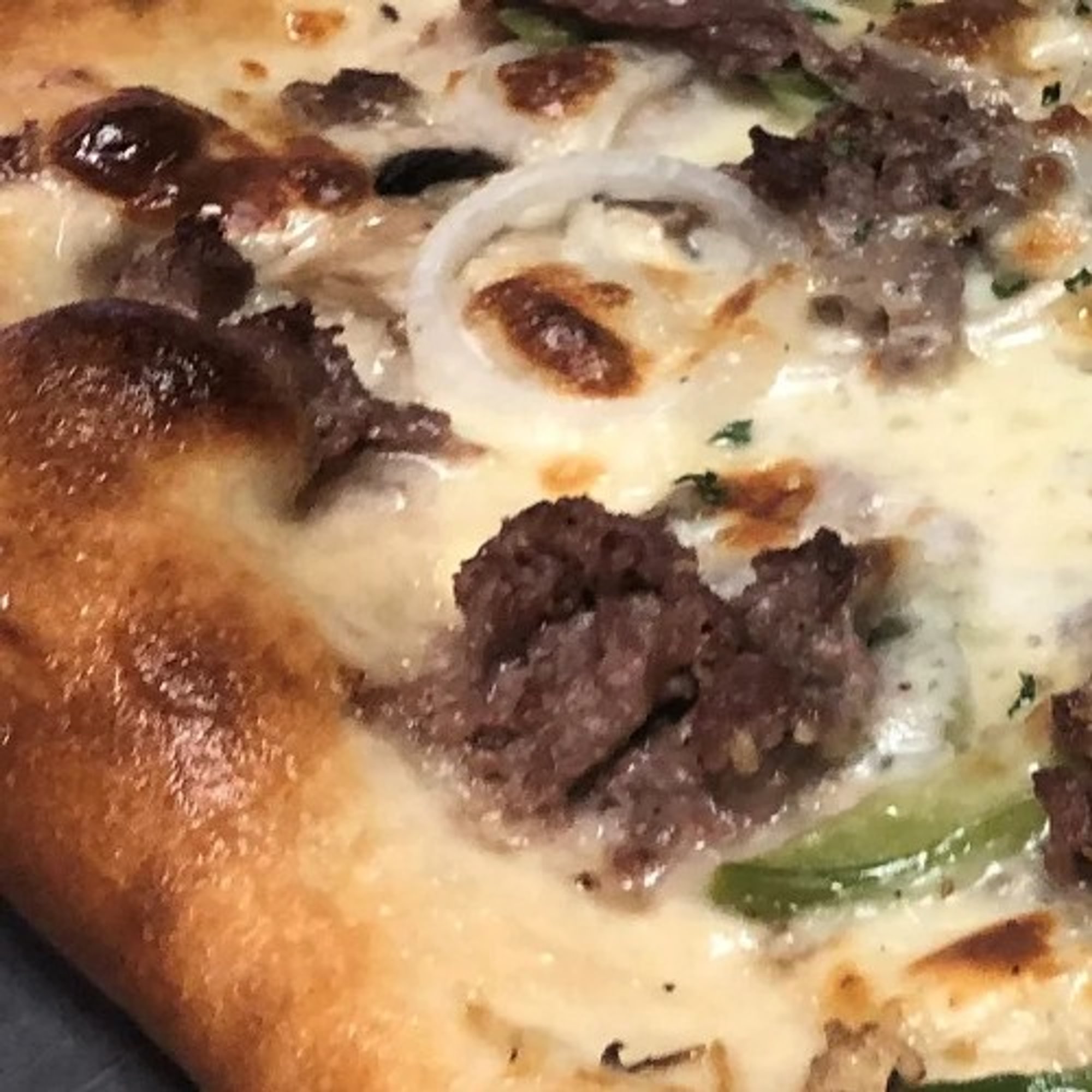 Philly Steak Pizza Slice