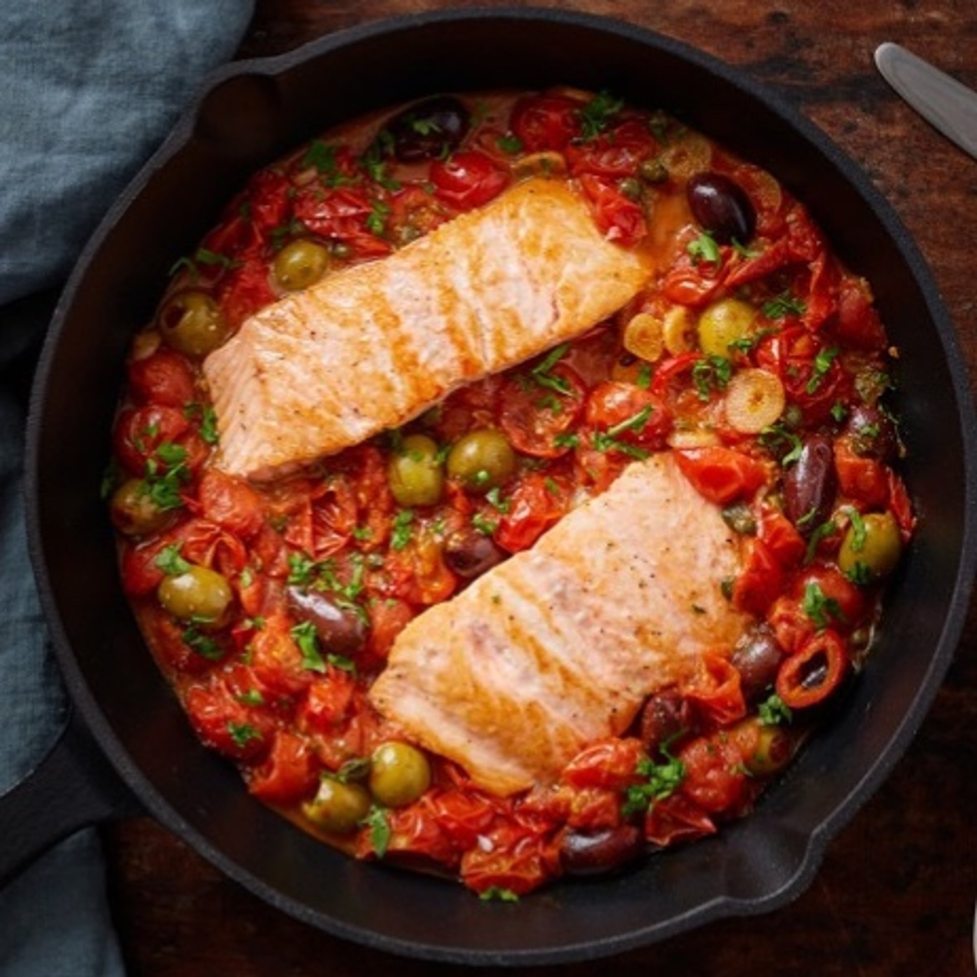 Salmone Puttanesca
