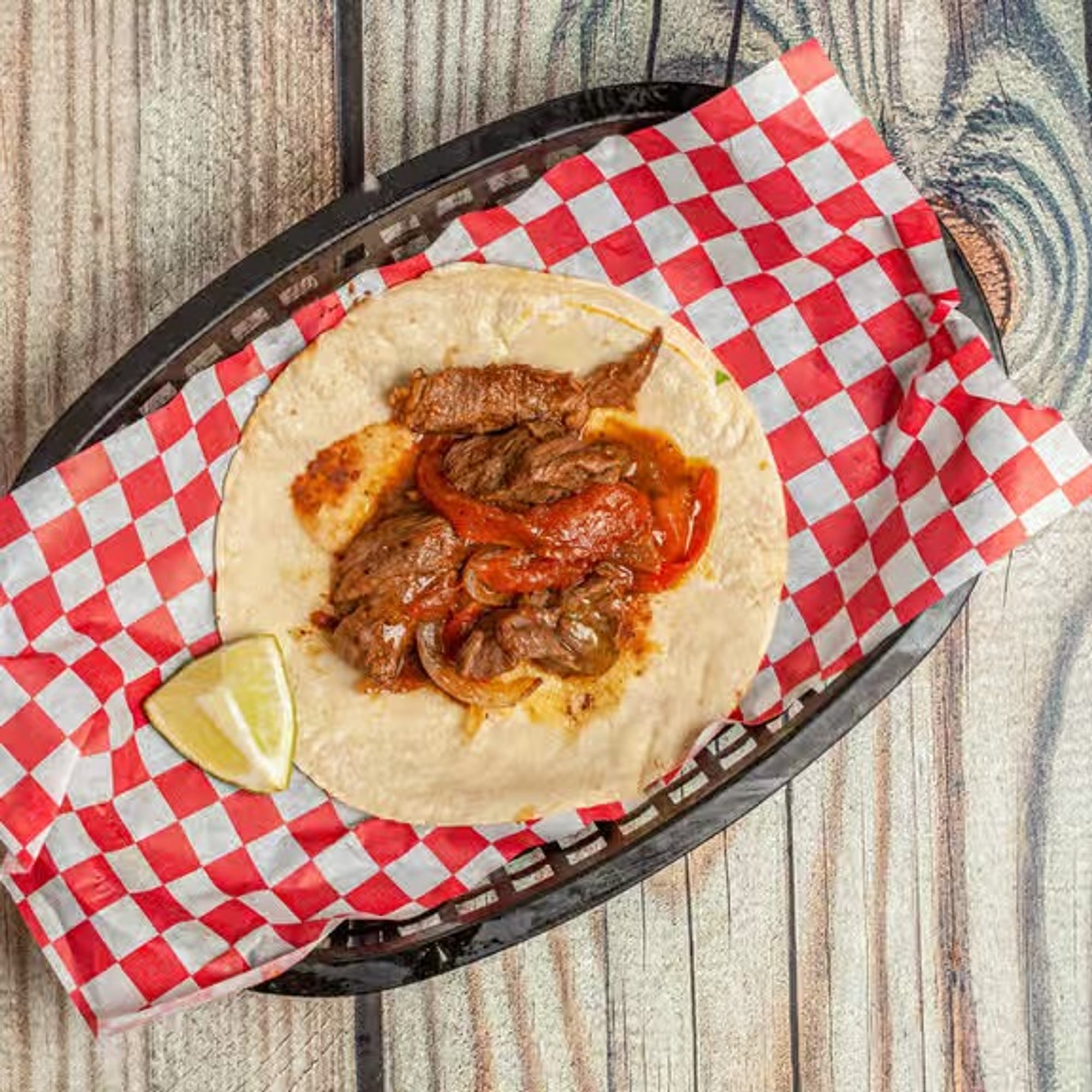 Bistec a la Mexicana Taco