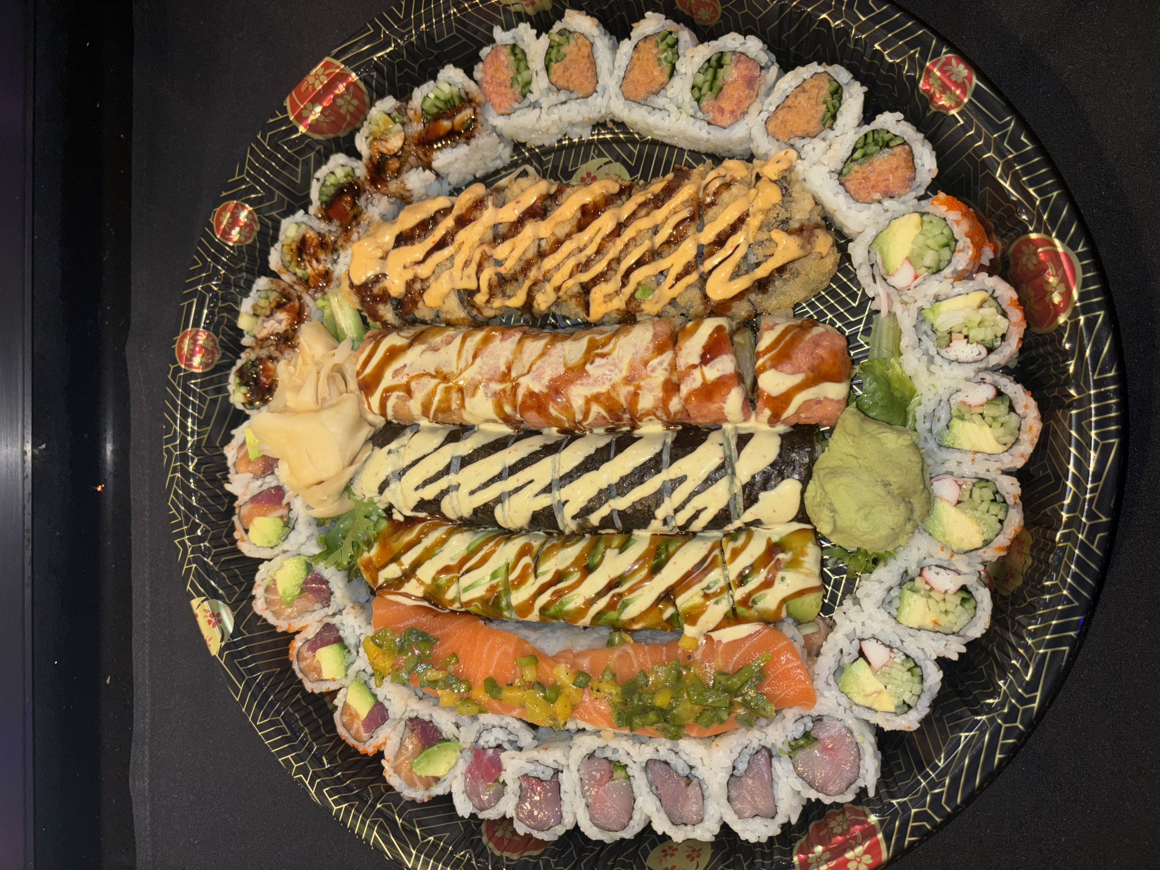 Half Traditional Half Specialty Sushi Roll Party Tray