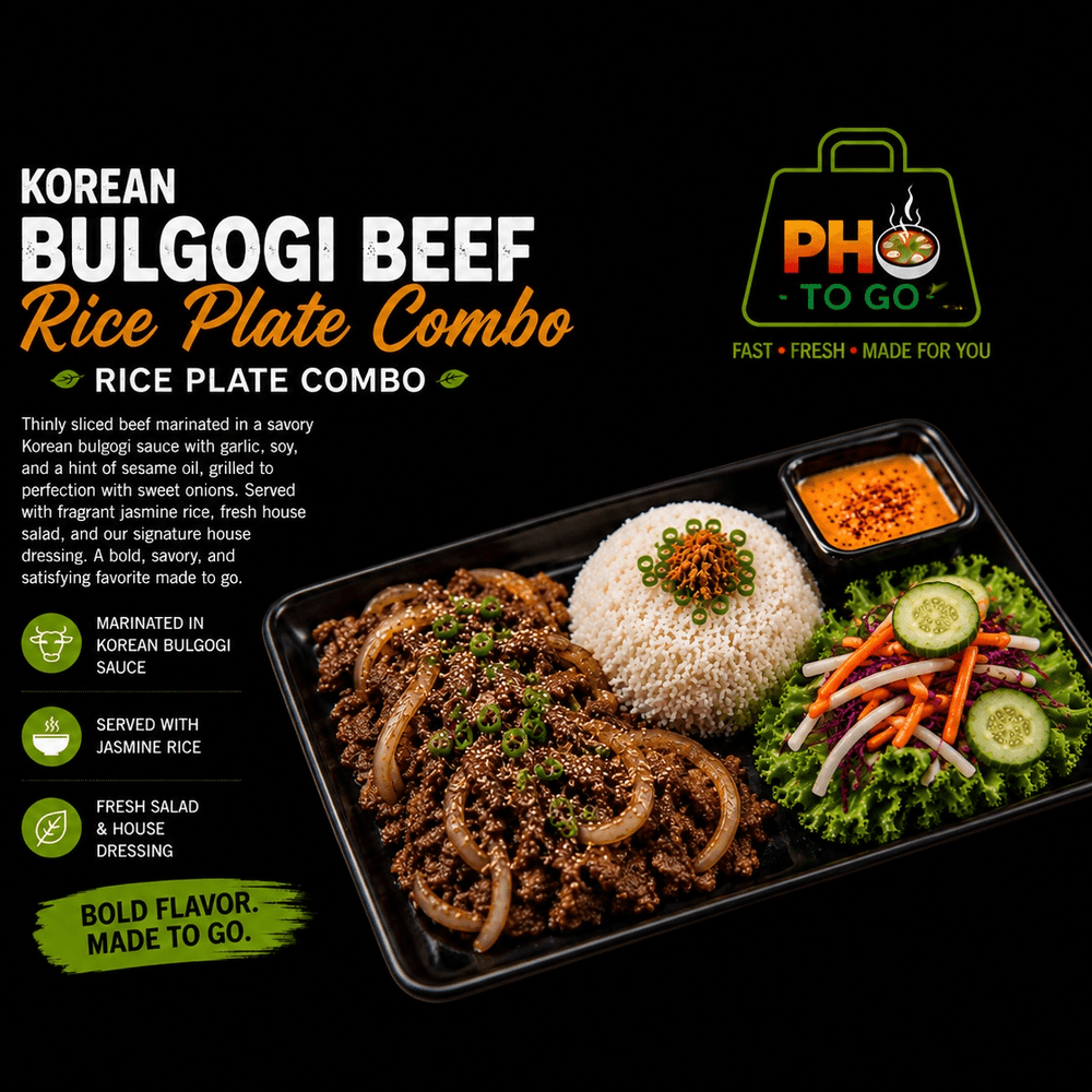 A11: Korean Bulgogi Beef Rice Plate Combo