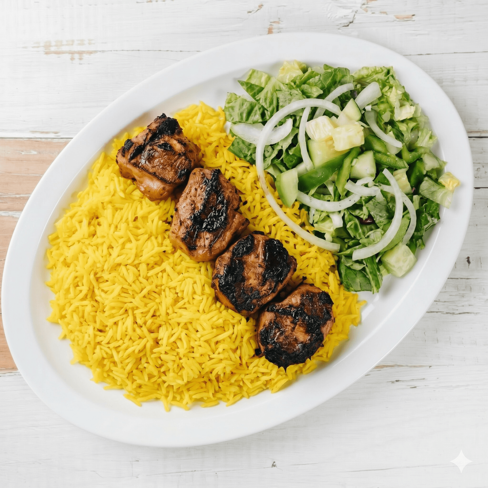 #4 Chicken Shish Kabob Plate