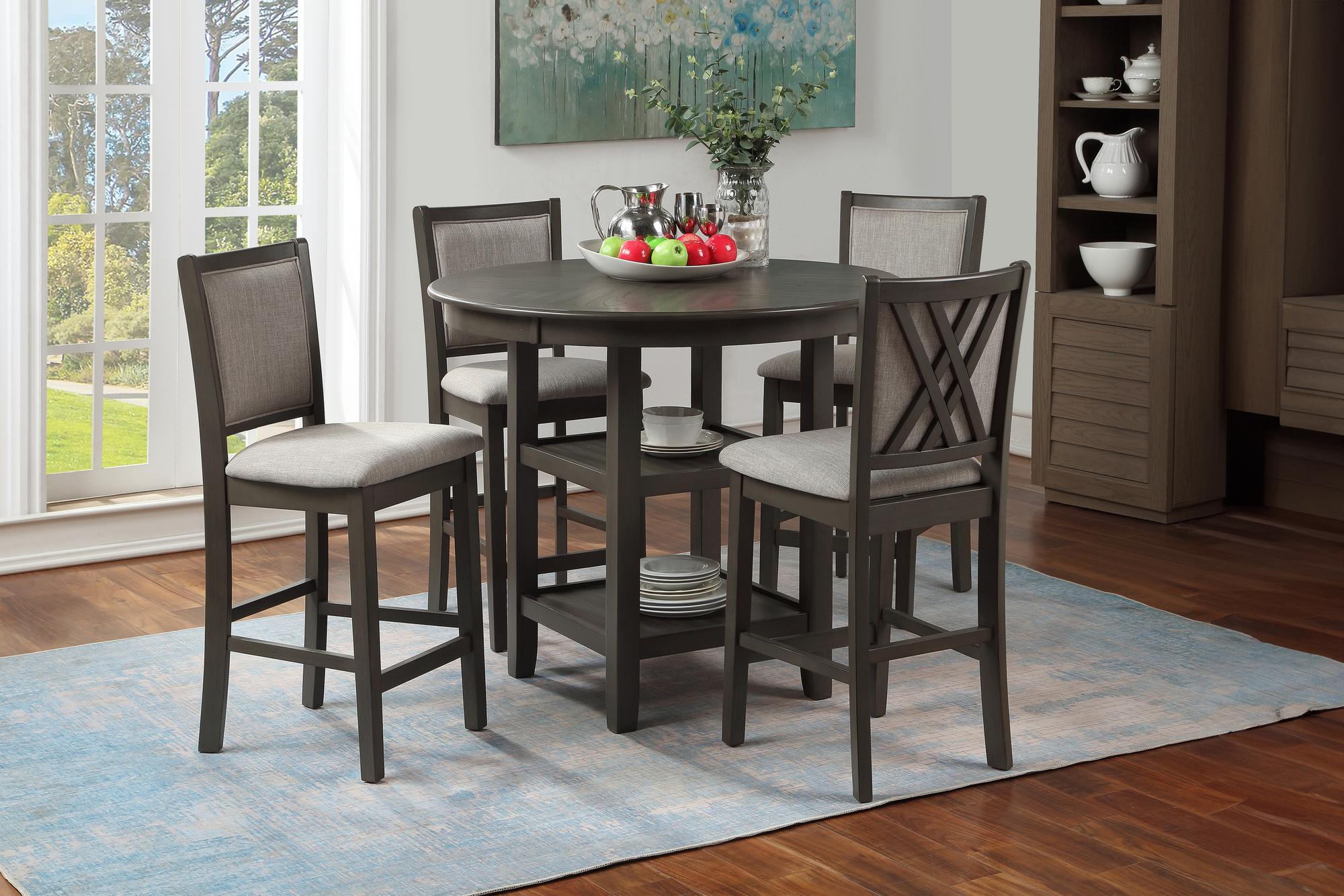 Amy Counter Height Dining Table w/ 4 Chairs