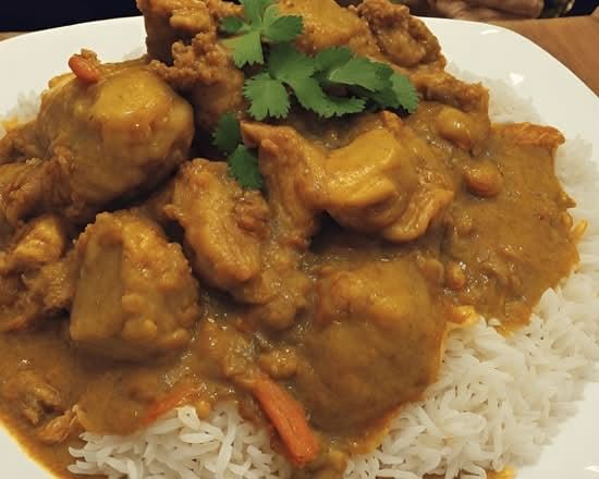 Chicken Curry Over Rice