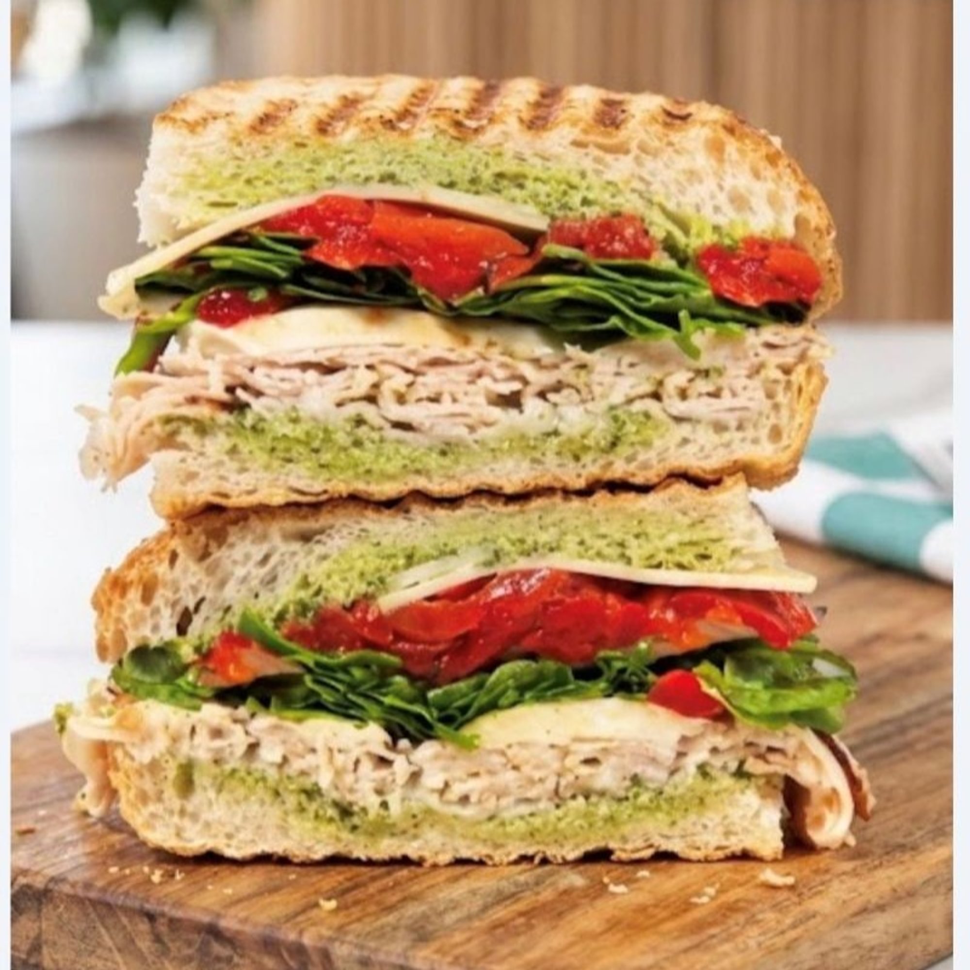 Roasted Turkey Pesto Panini