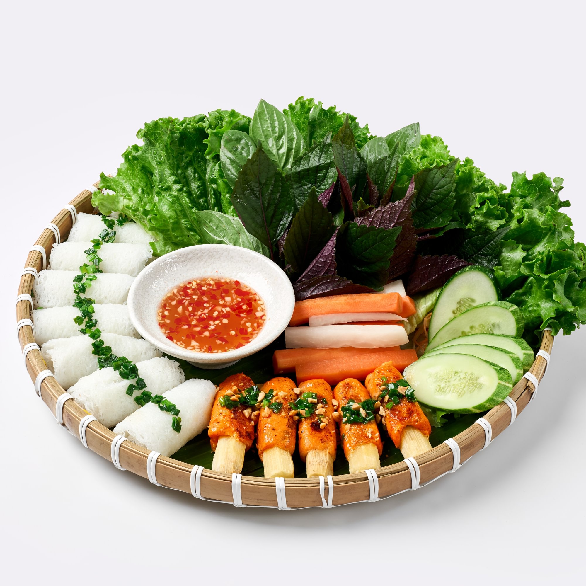 Chạo Tôm - Steam Vermicelli with Grilled Sugarcane Shrimps