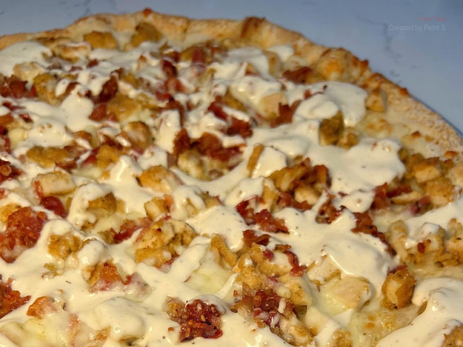 Chicken Bacon Ranch Pizza