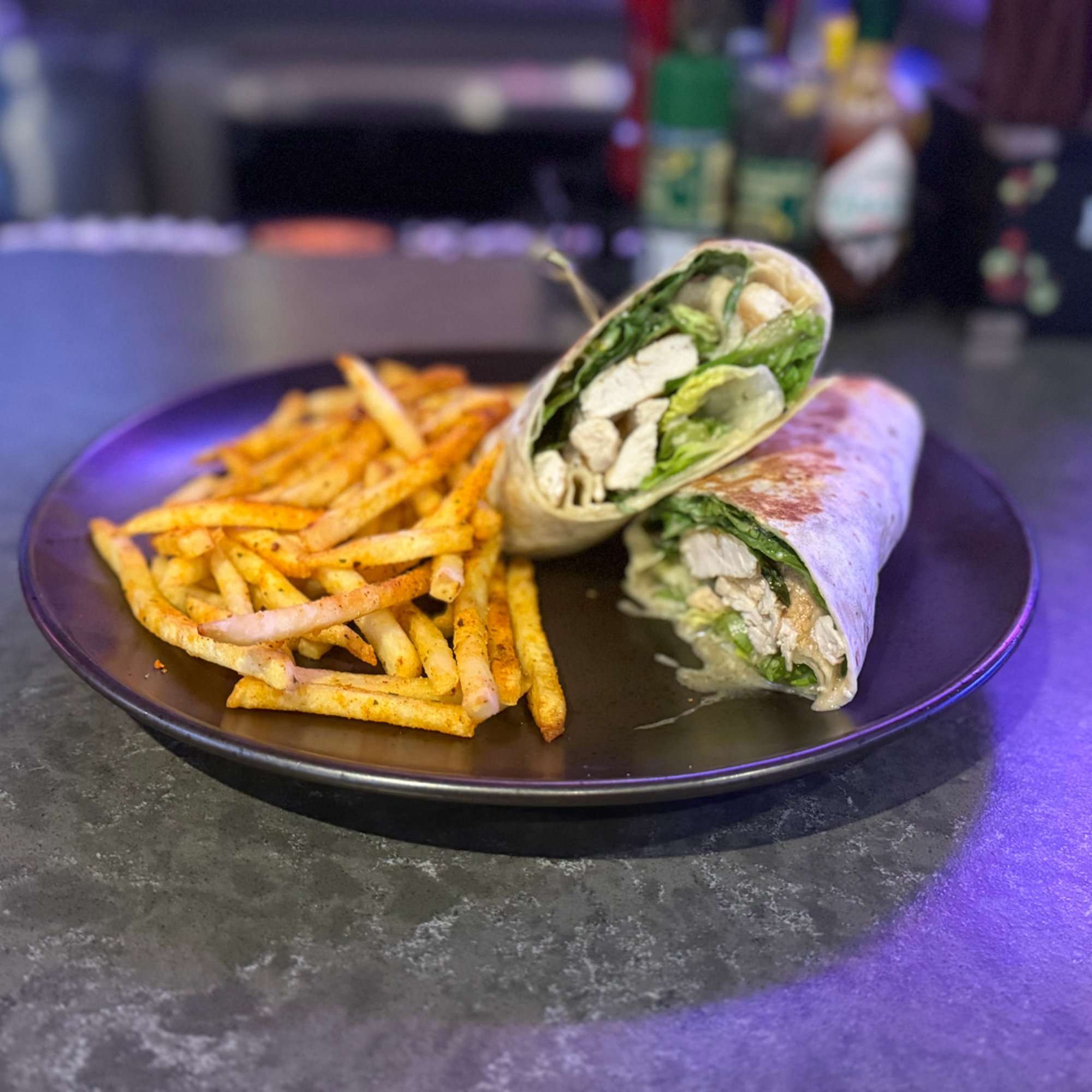 Chicken Caesar Wrap w/ Fries