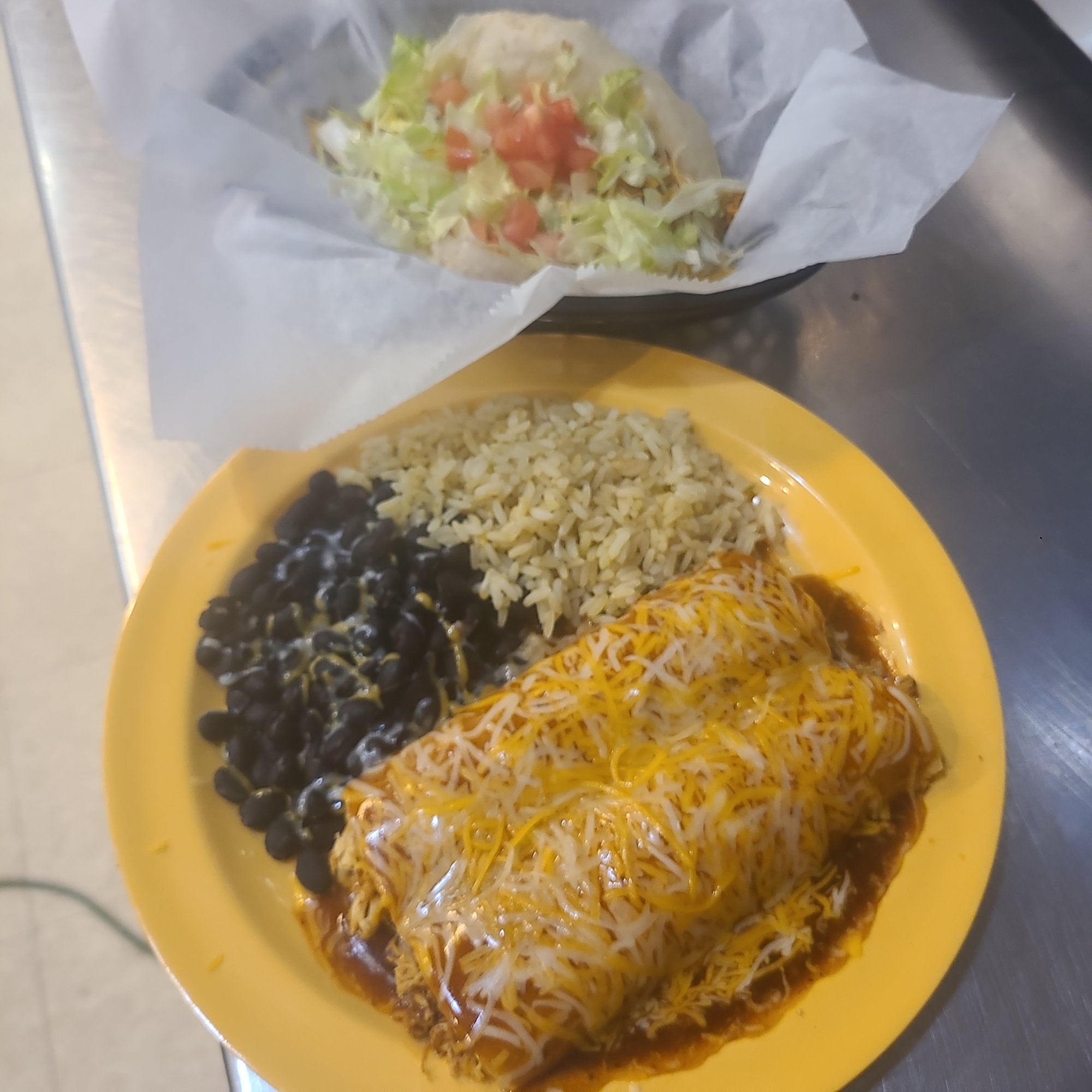 Two Enchiladas & Taco
