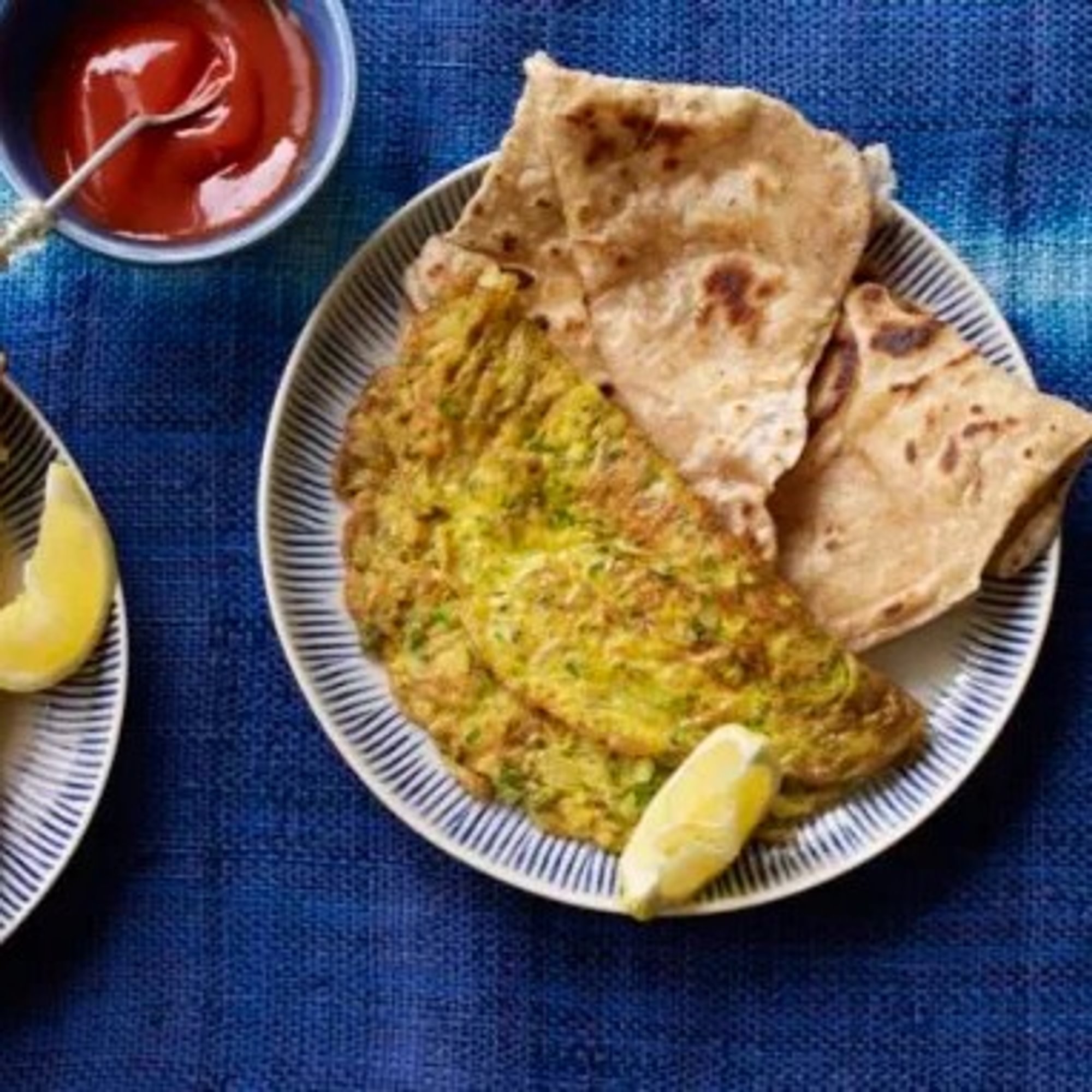 Paratha And Egg Omelette