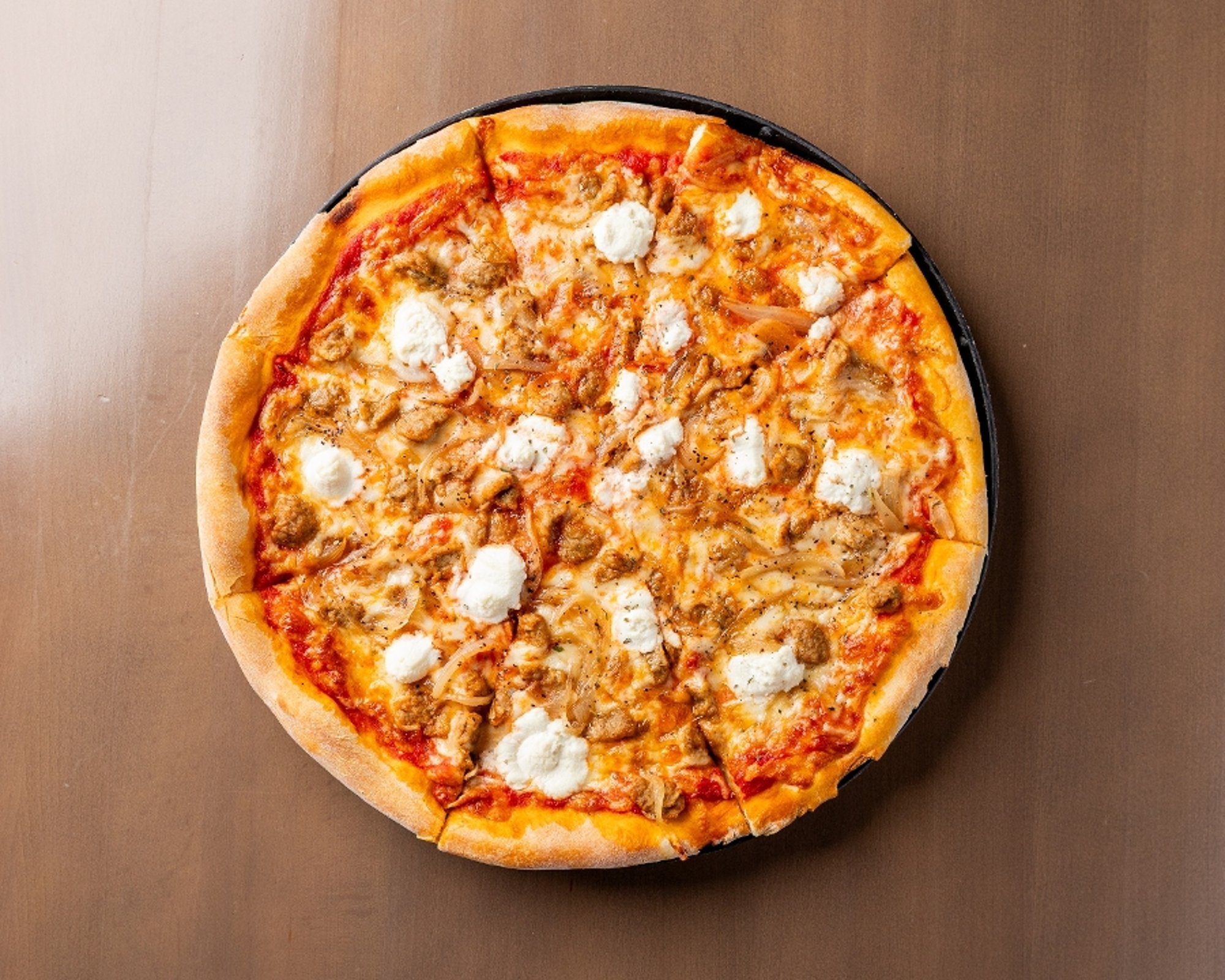Caramelized Onions and Sausage Pizza