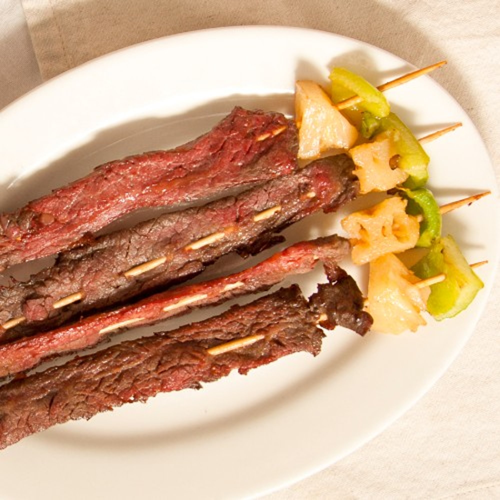 Cho-Cho Beef on the Stick (Four Pieces)