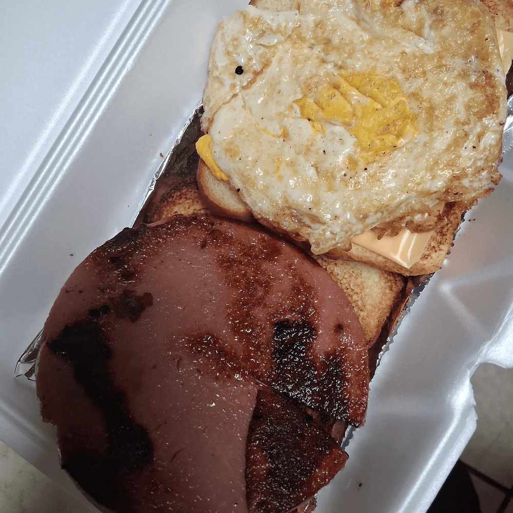 Fried Bologna, Egg, Cheese