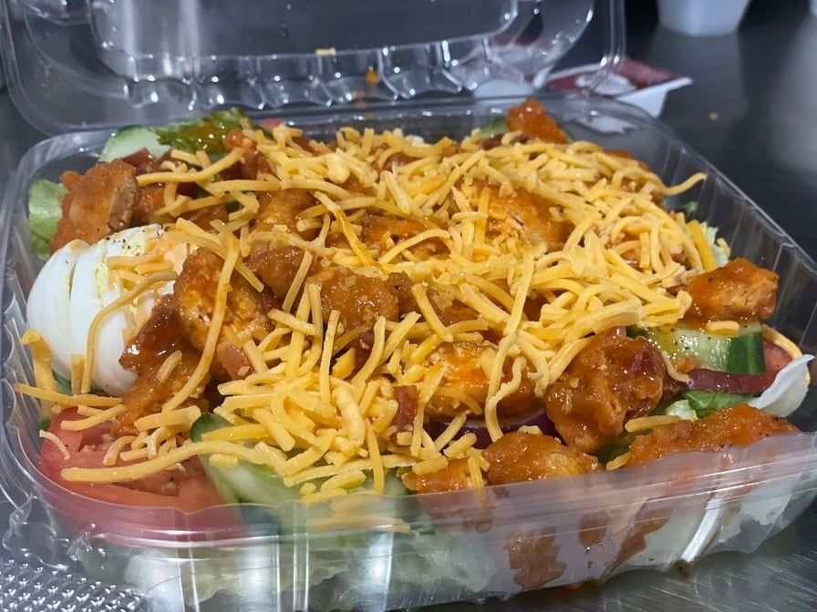 Buffalo Chicken and Bacon Salad