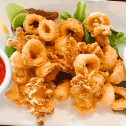 Calamari Caesar Salad