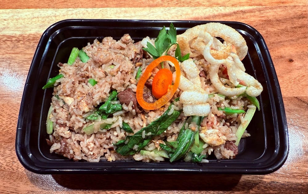 Fried rice strip loin