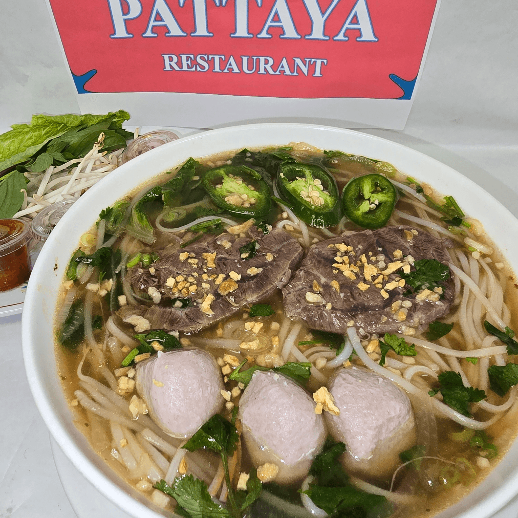 Pho Large Meatball+Tendon