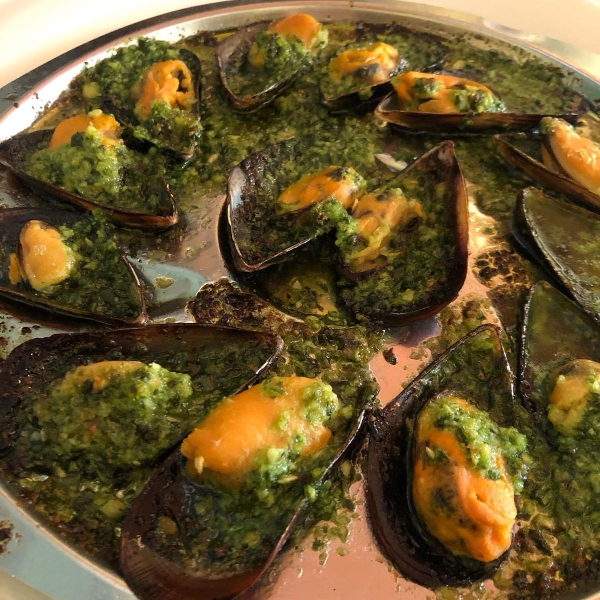 Platter of Black Mussels "A l'Escargot"