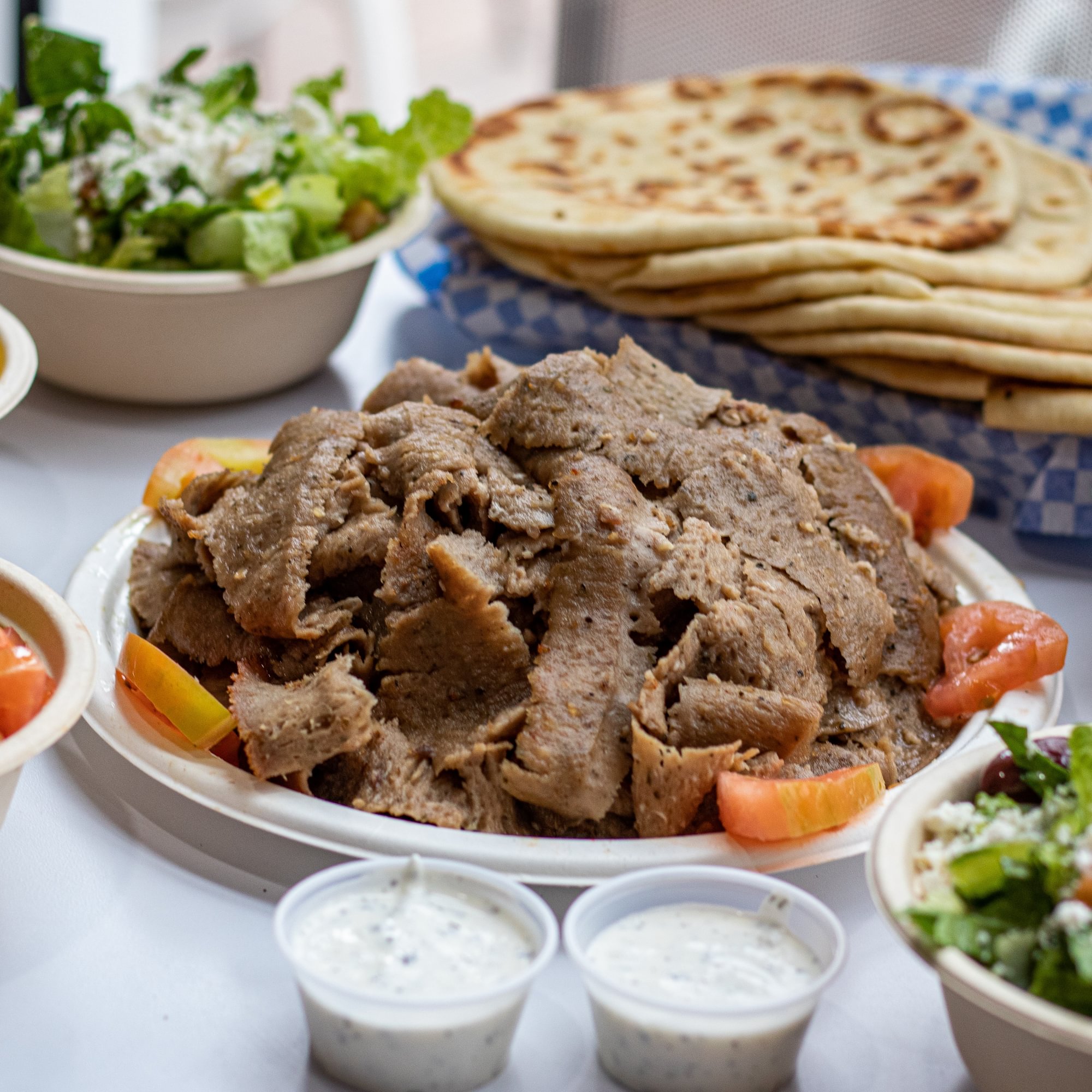 Double-Gyro Plate with Fries or Rice