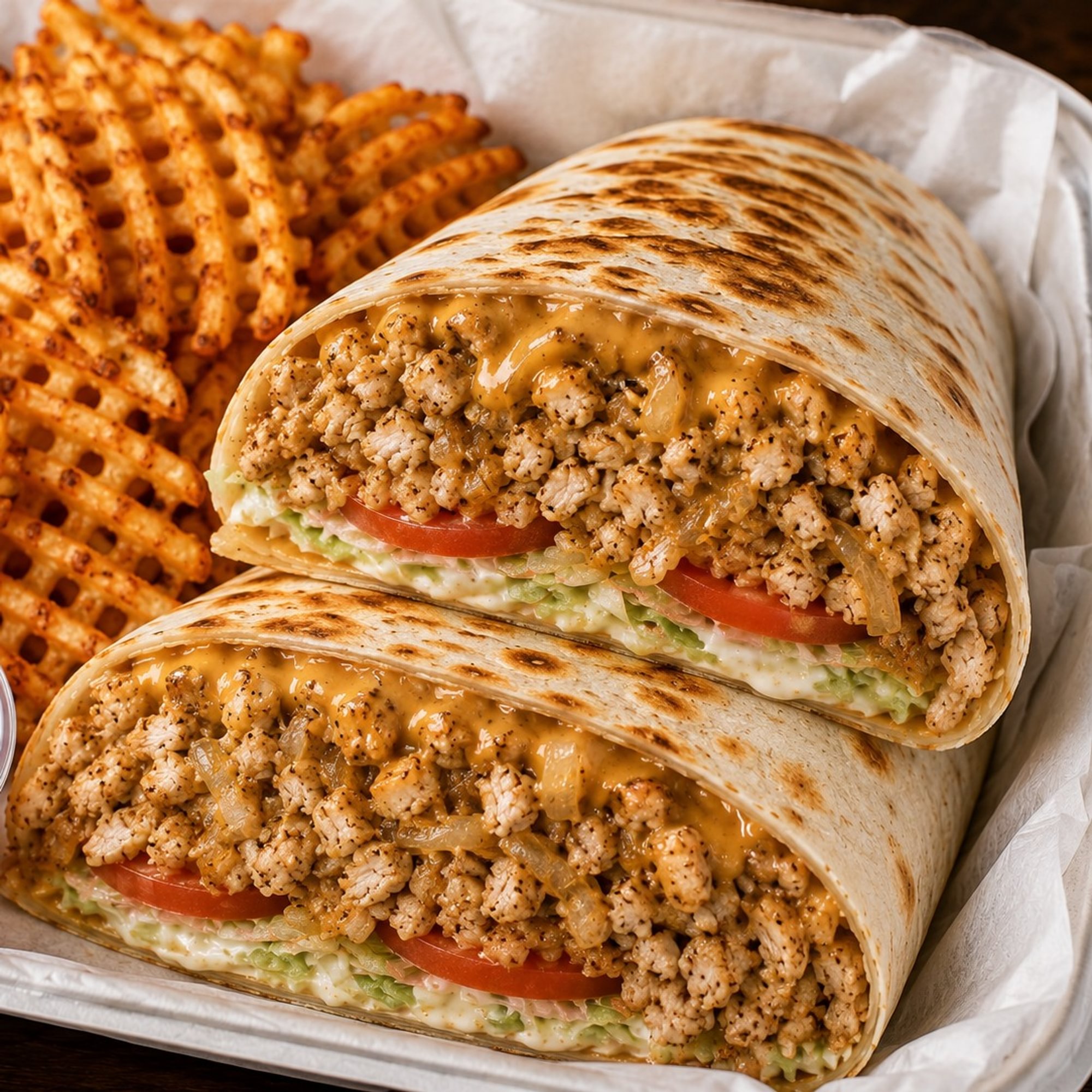 Chicken Cheesesteak Wrap