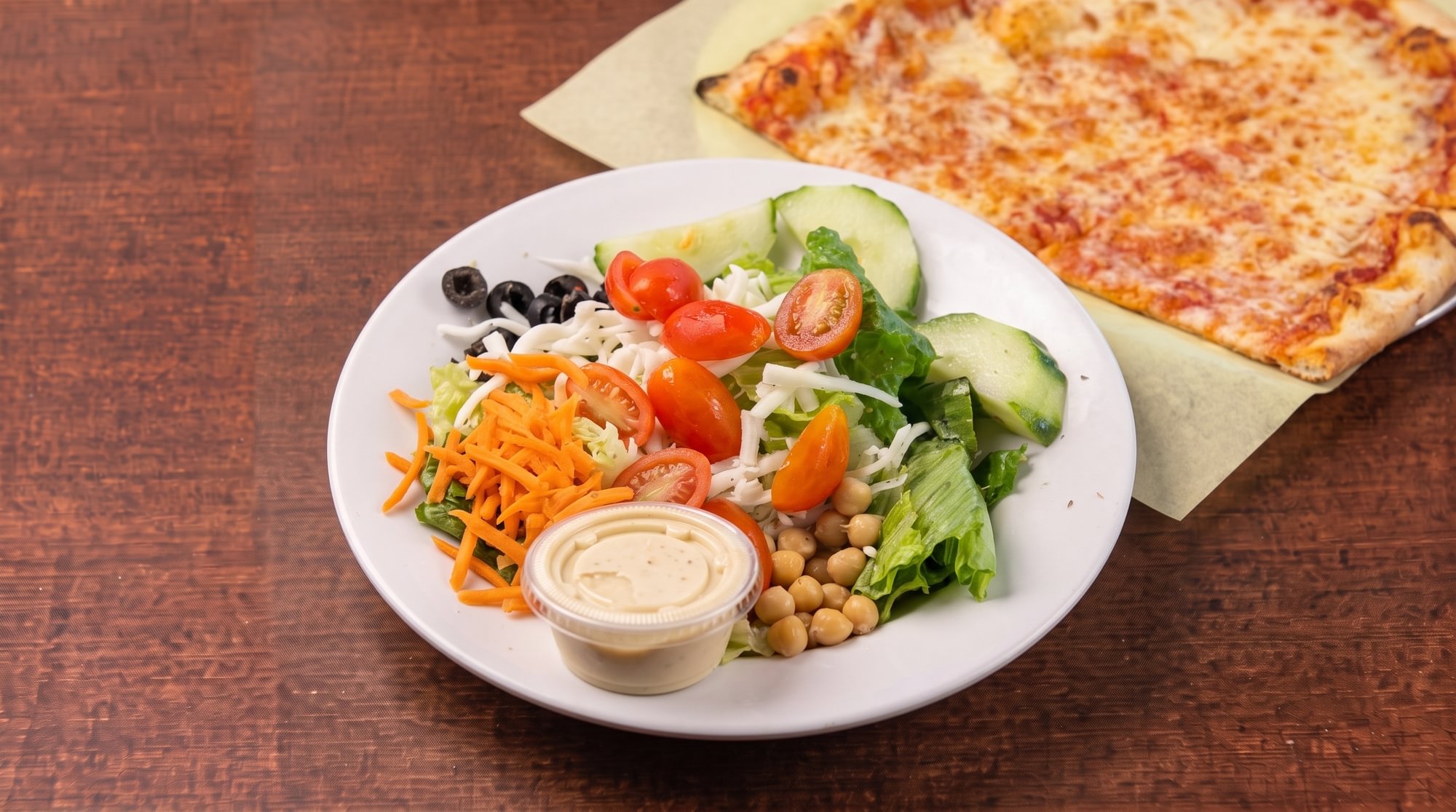 Lunch #2 One 1-Topping Slice, Salad, and Drink