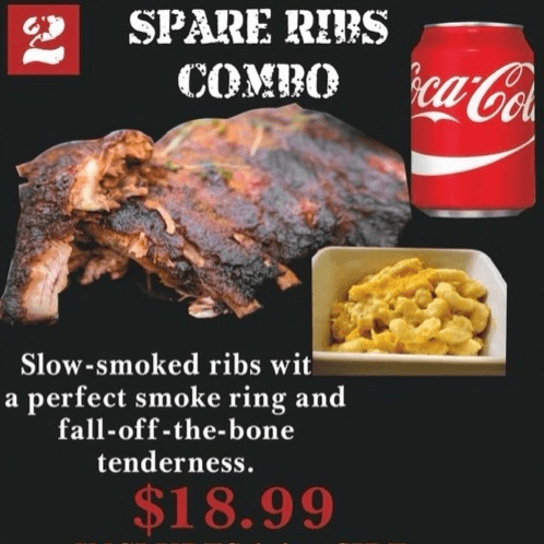 #2 Spare Ribs Combo