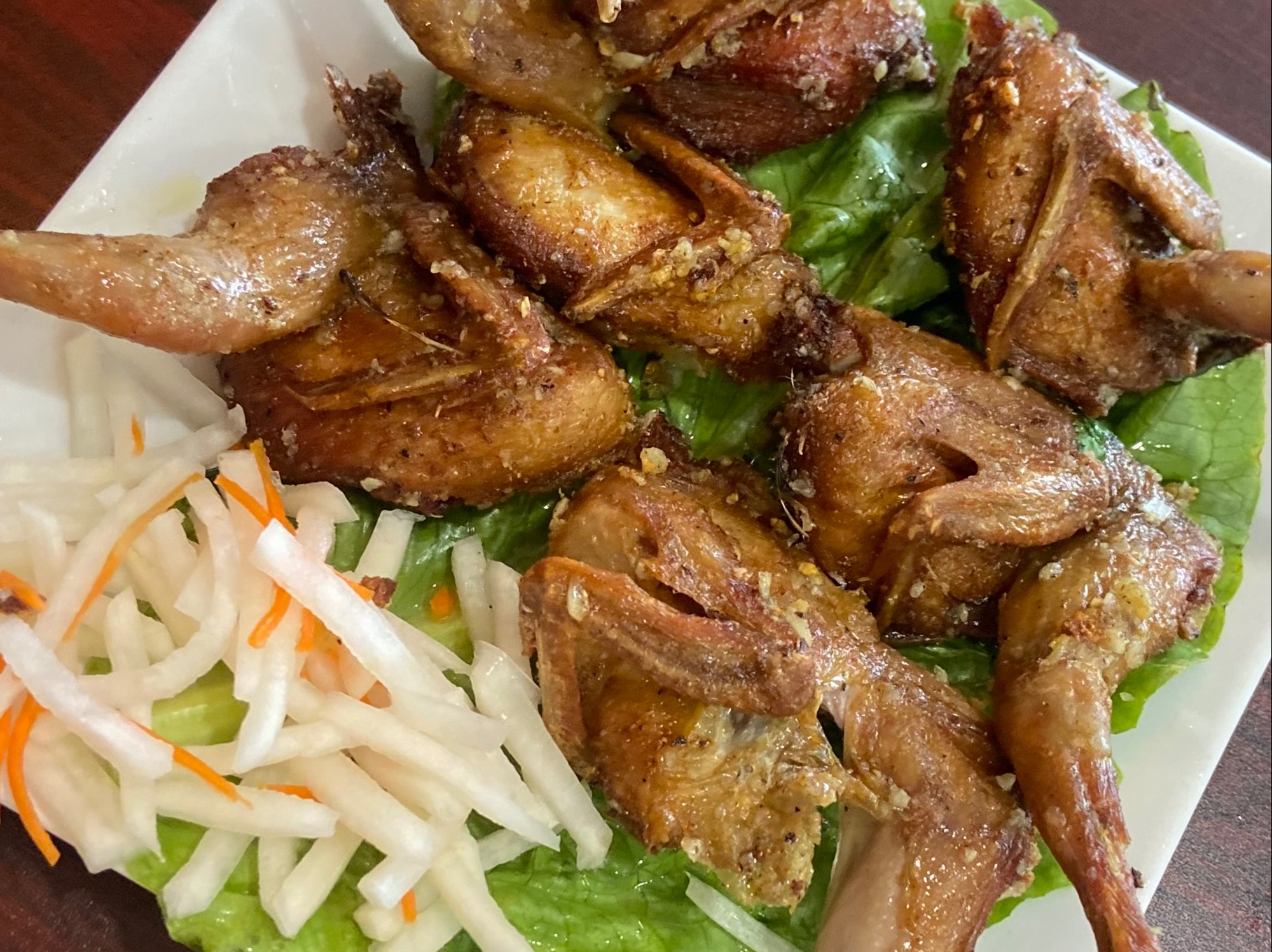 A7. Crispy Garlic Butter Quails