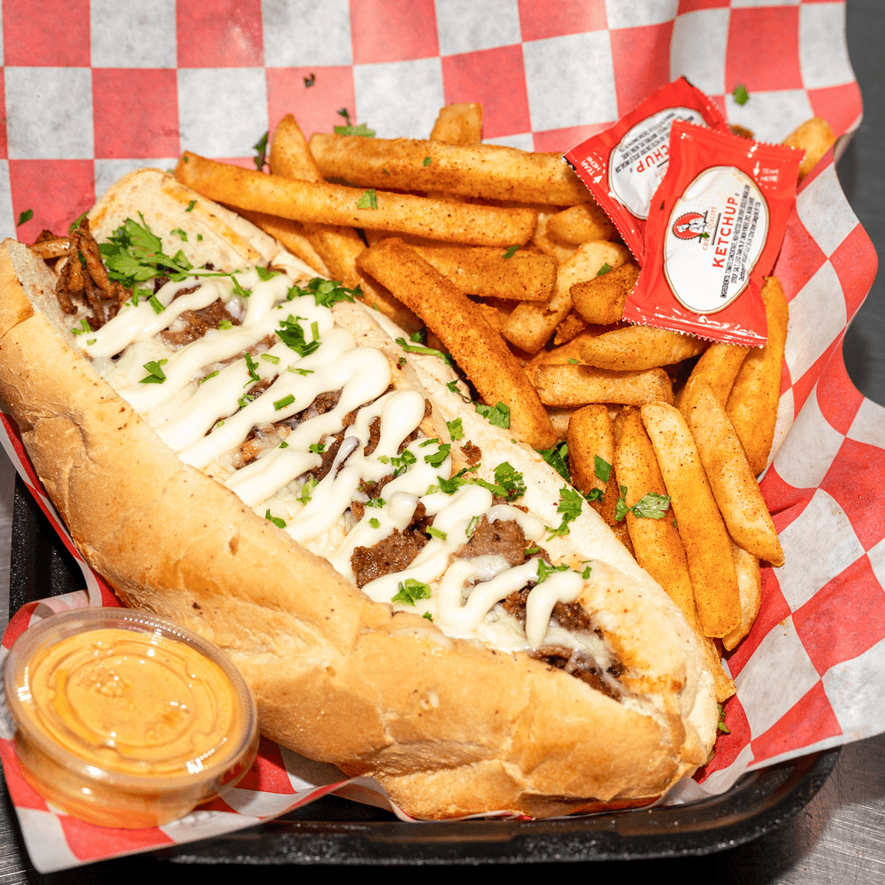 Philly Steak Sandwich, Side and Drink Special