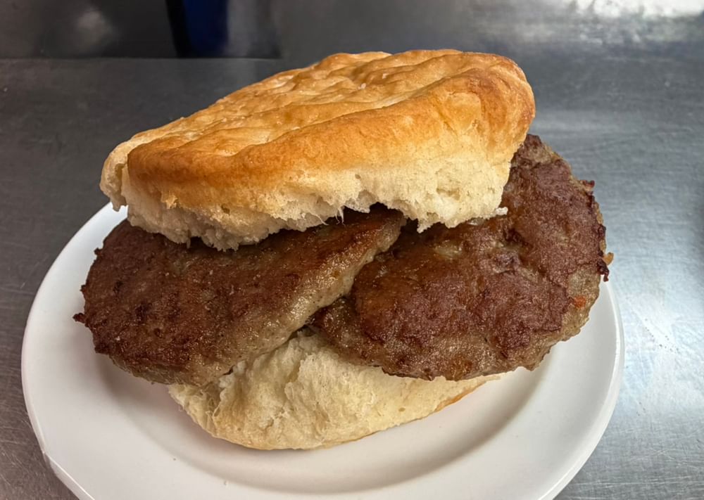Double Sausage Biscuit