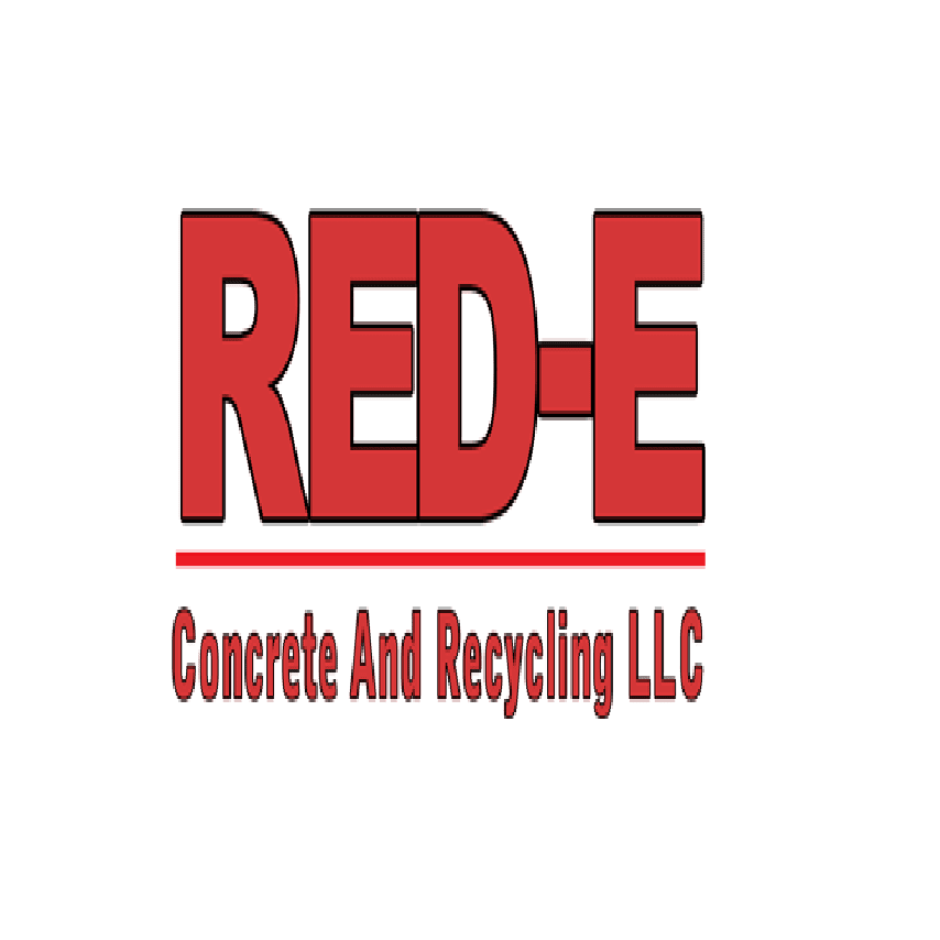 Red-E Concrete &amp; Recycling Logo