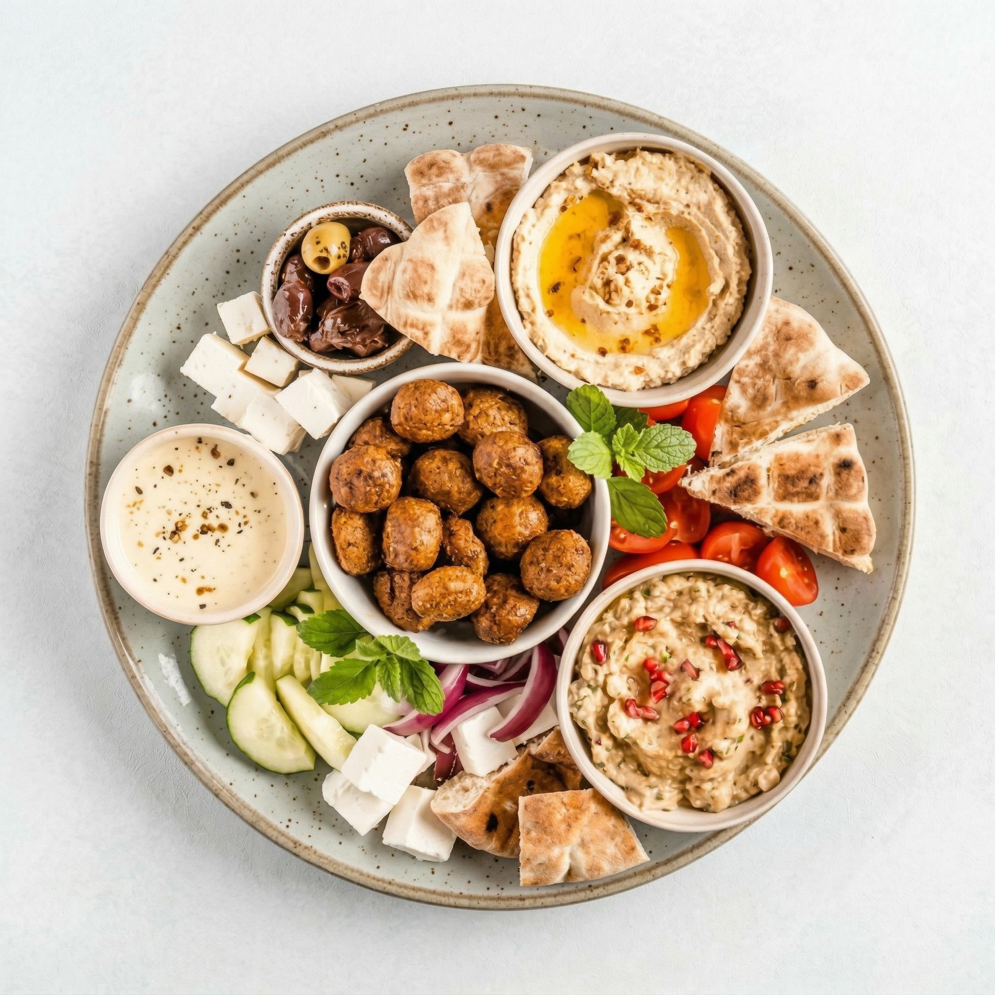 Falafel & Hummus Platter w/Naan (🌿)