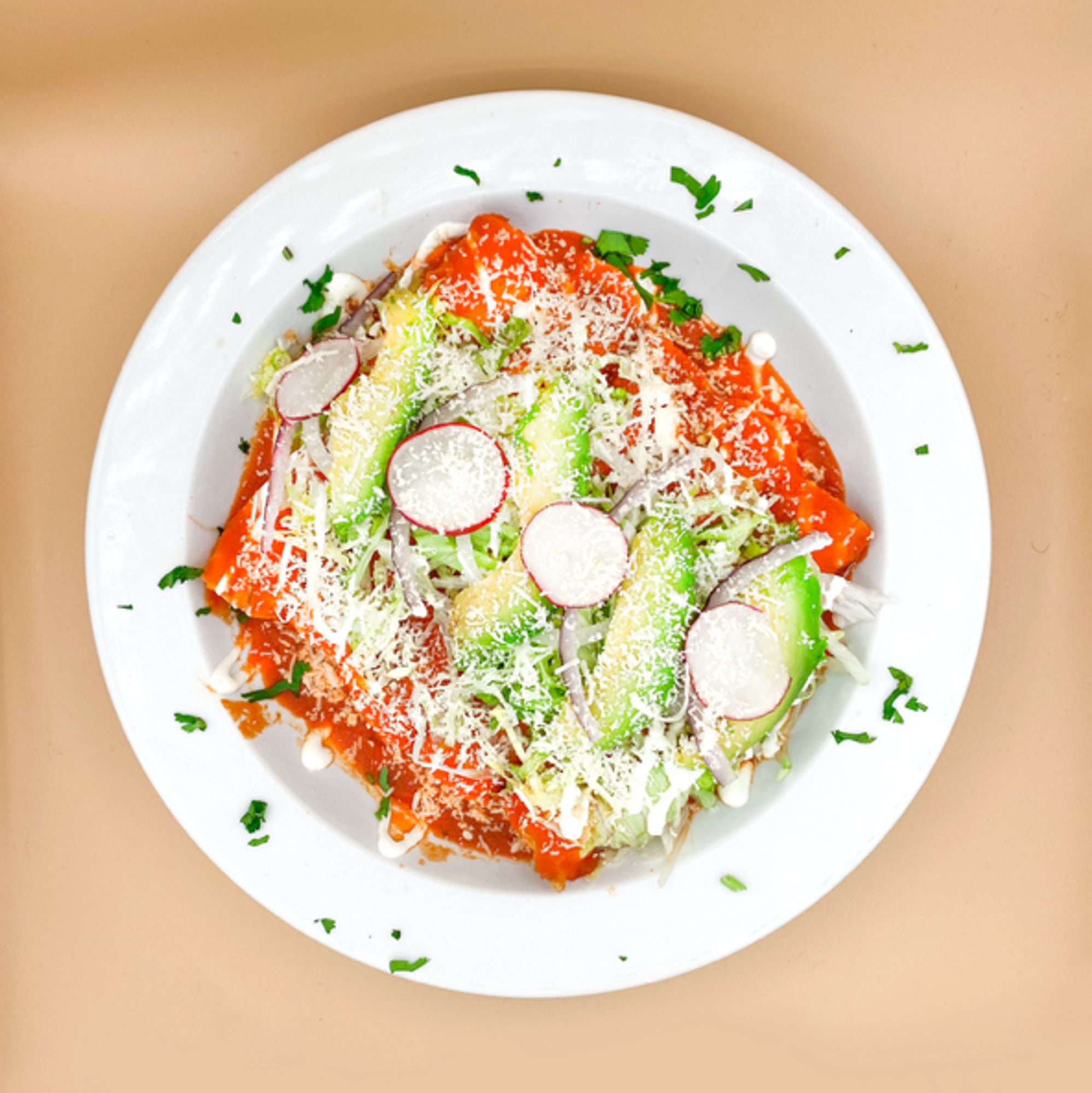 Shredded Chicken Enchiladas